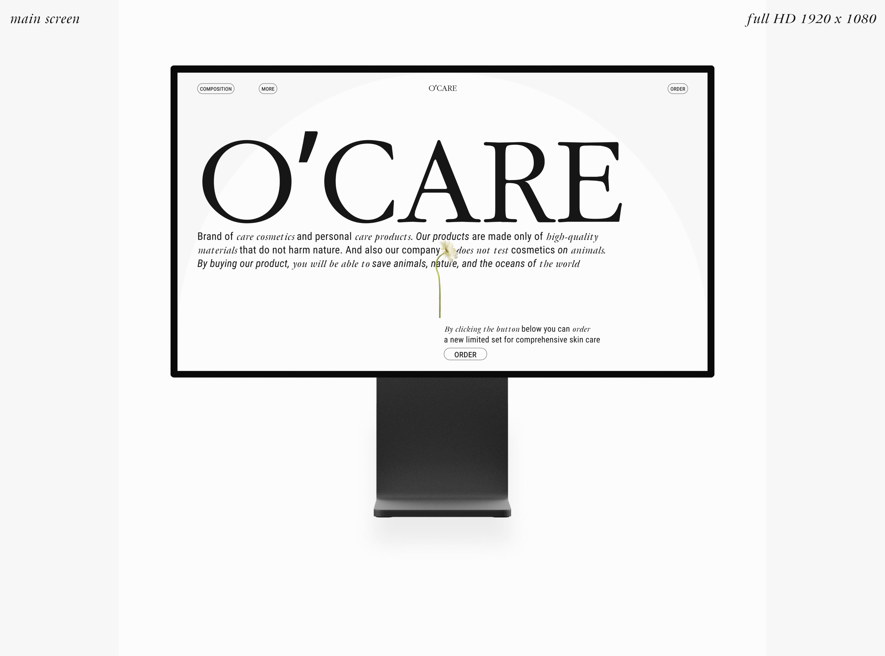 Brand of care cosmetics O'CARE — Изображение №3 — Интерфейсы, Брендинг на Dprofile