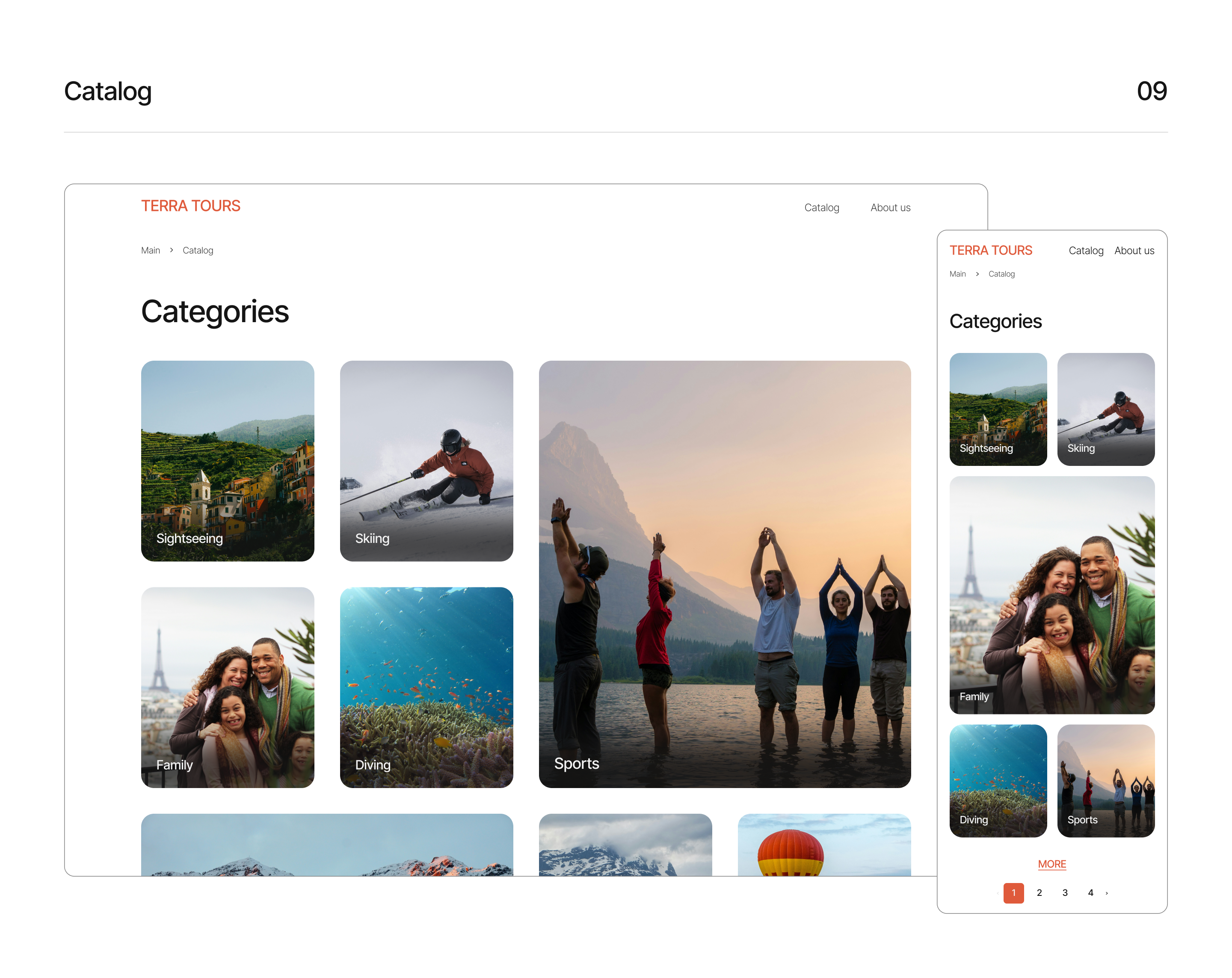 Travel agency TERRA TOURS — Изображение №11 — Интерфейсы на Dprofile