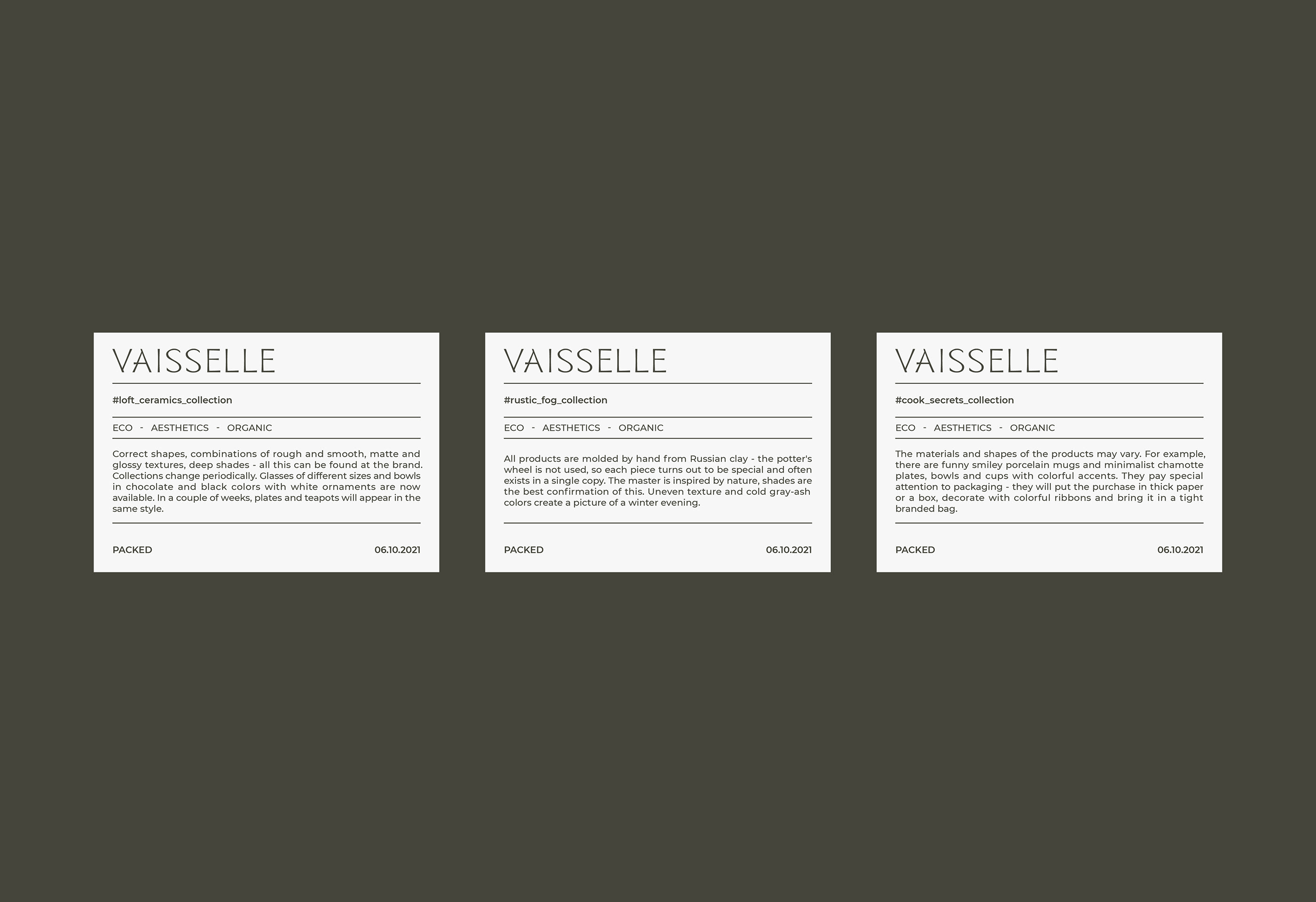 VAISSELLE — Изображение №8 — Брендинг, Графика на Dprofile