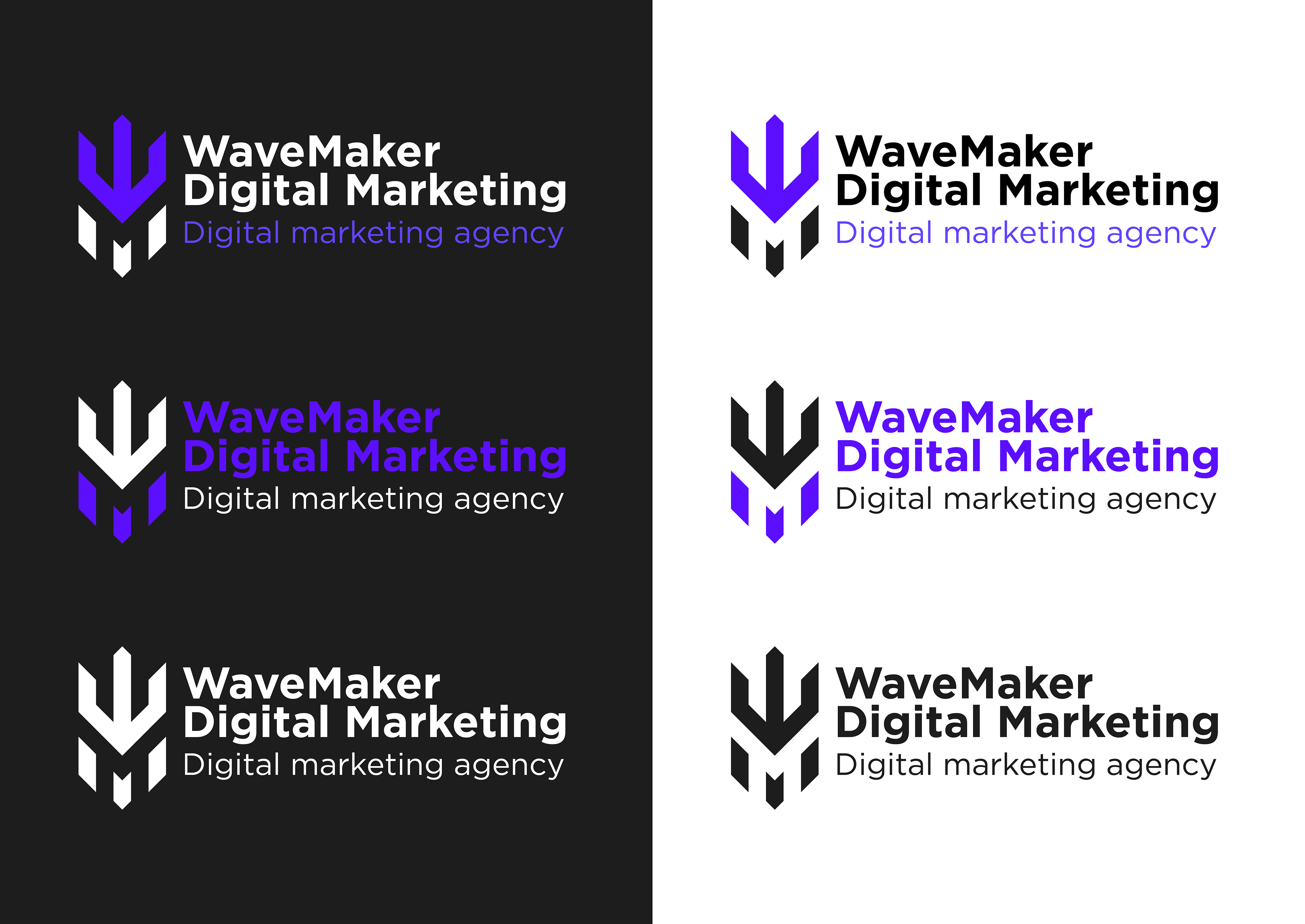 WaveMaker Digital Marketing | Visual Identity — Изображение №5 — Брендинг на Dprofile
