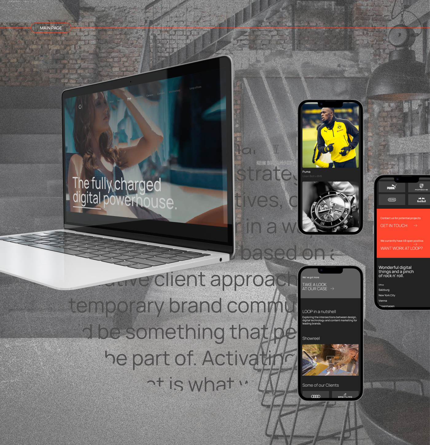 Loop | Corporate website Concept — Изображение №2 — Интерфейсы, Анимация на Dprofile