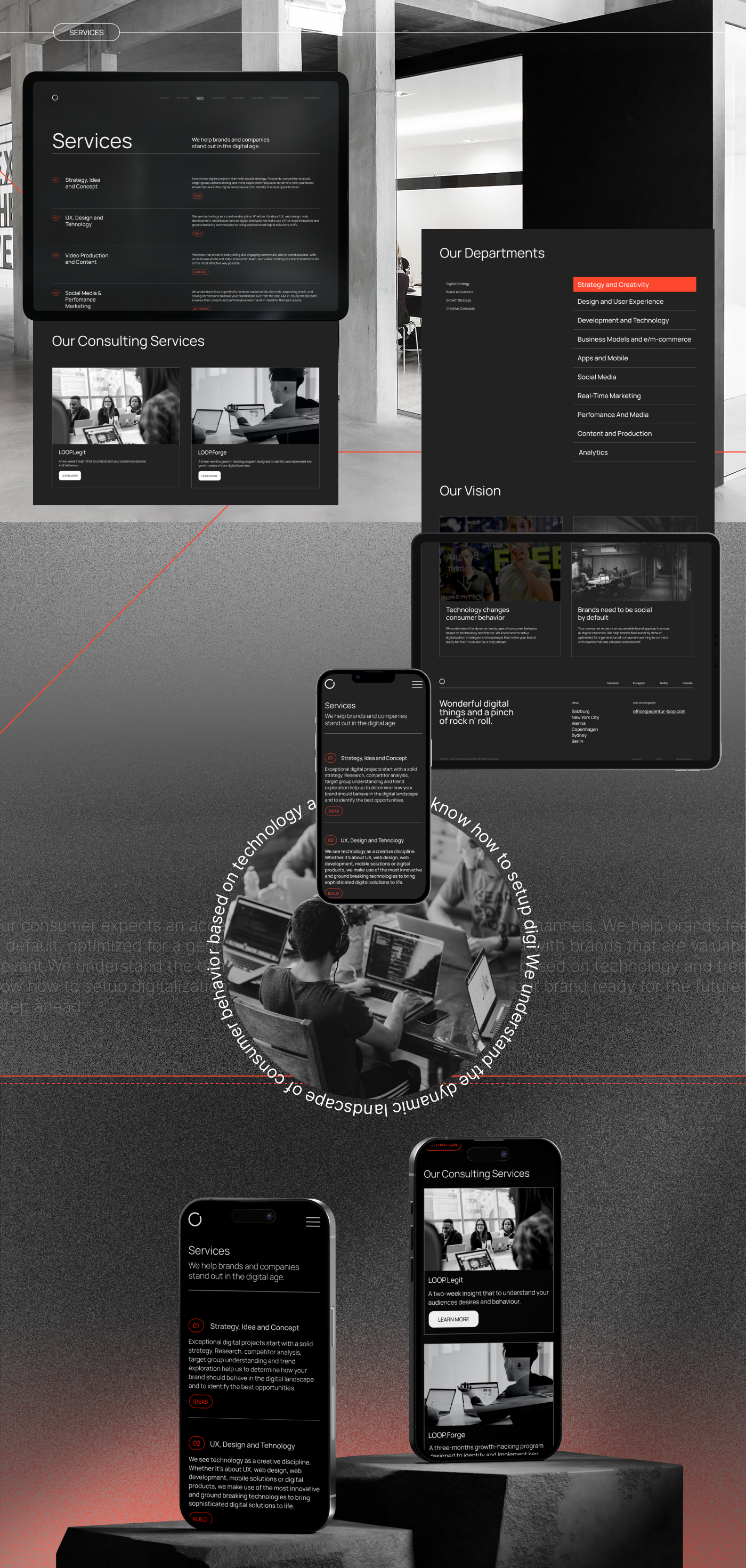 Loop | Corporate website Concept — Изображение №5 — Интерфейсы, Анимация на Dprofile