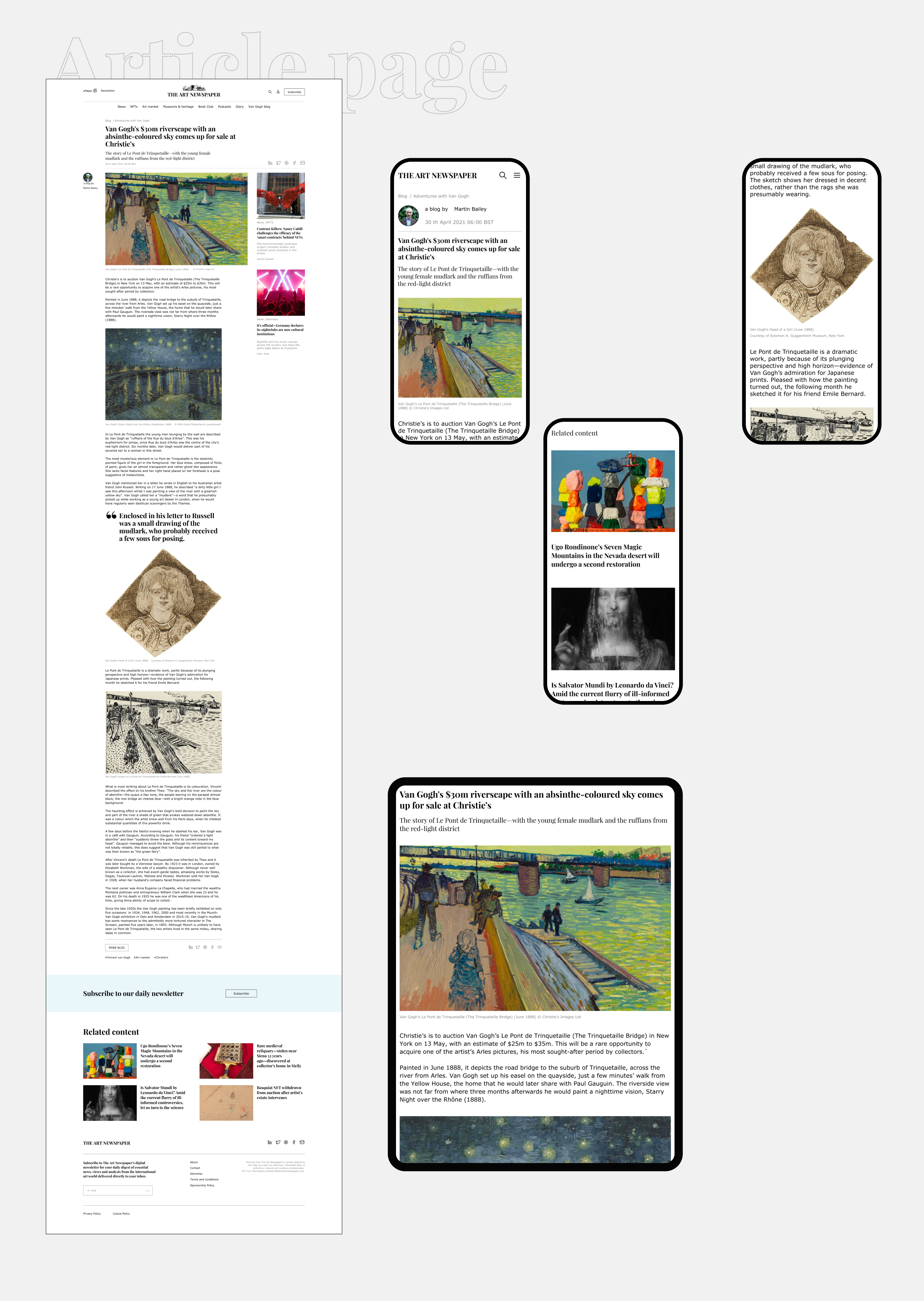 The Art Newspaper - Redesign news site — Изображение №6 — Интерфейсы на Dprofile