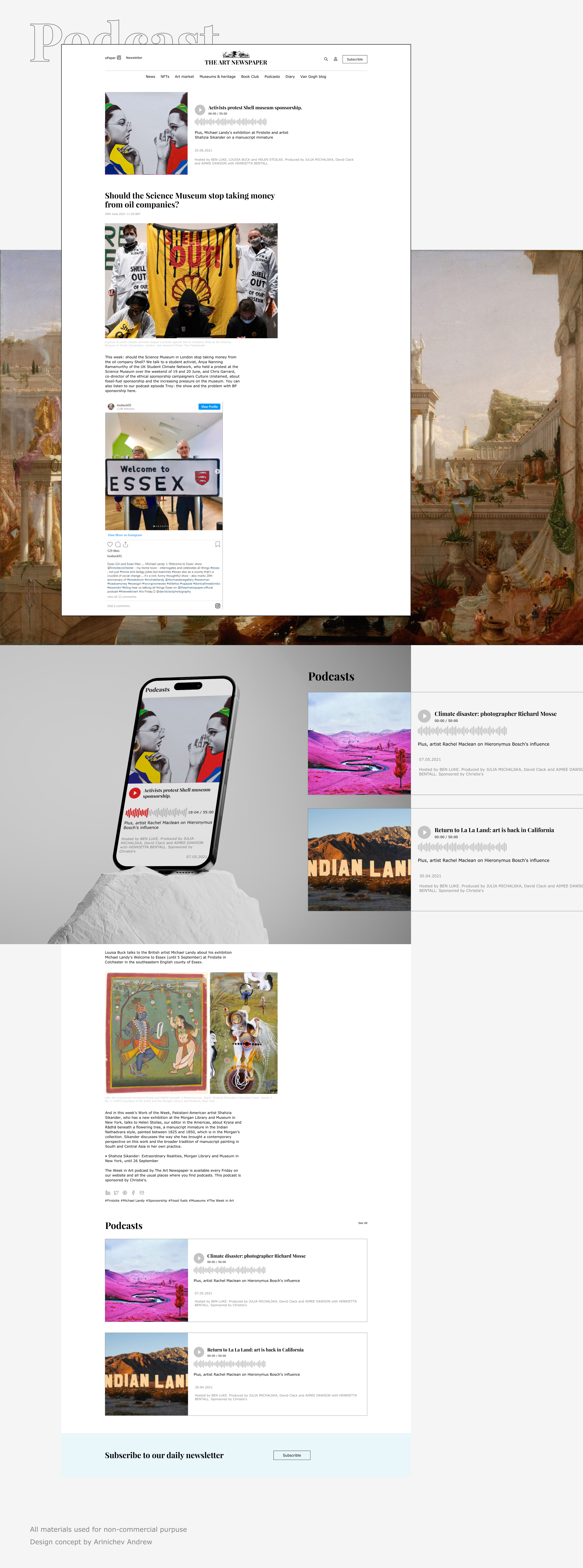 The Art Newspaper - Redesign news site — Изображение №9 — Интерфейсы на Dprofile