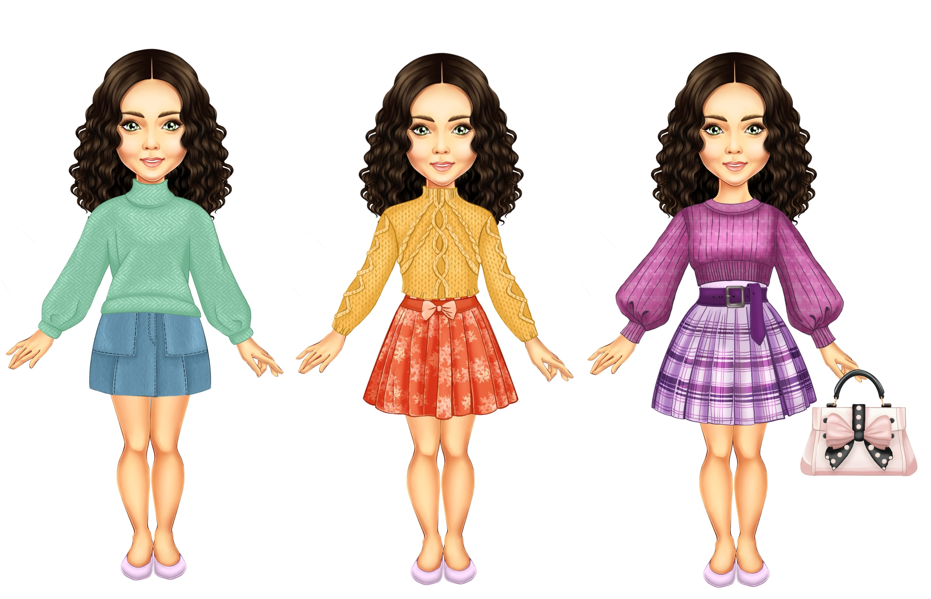 Clothes for paper doll — Изображение №2 — Иллюстрация, Графика на Dprofile