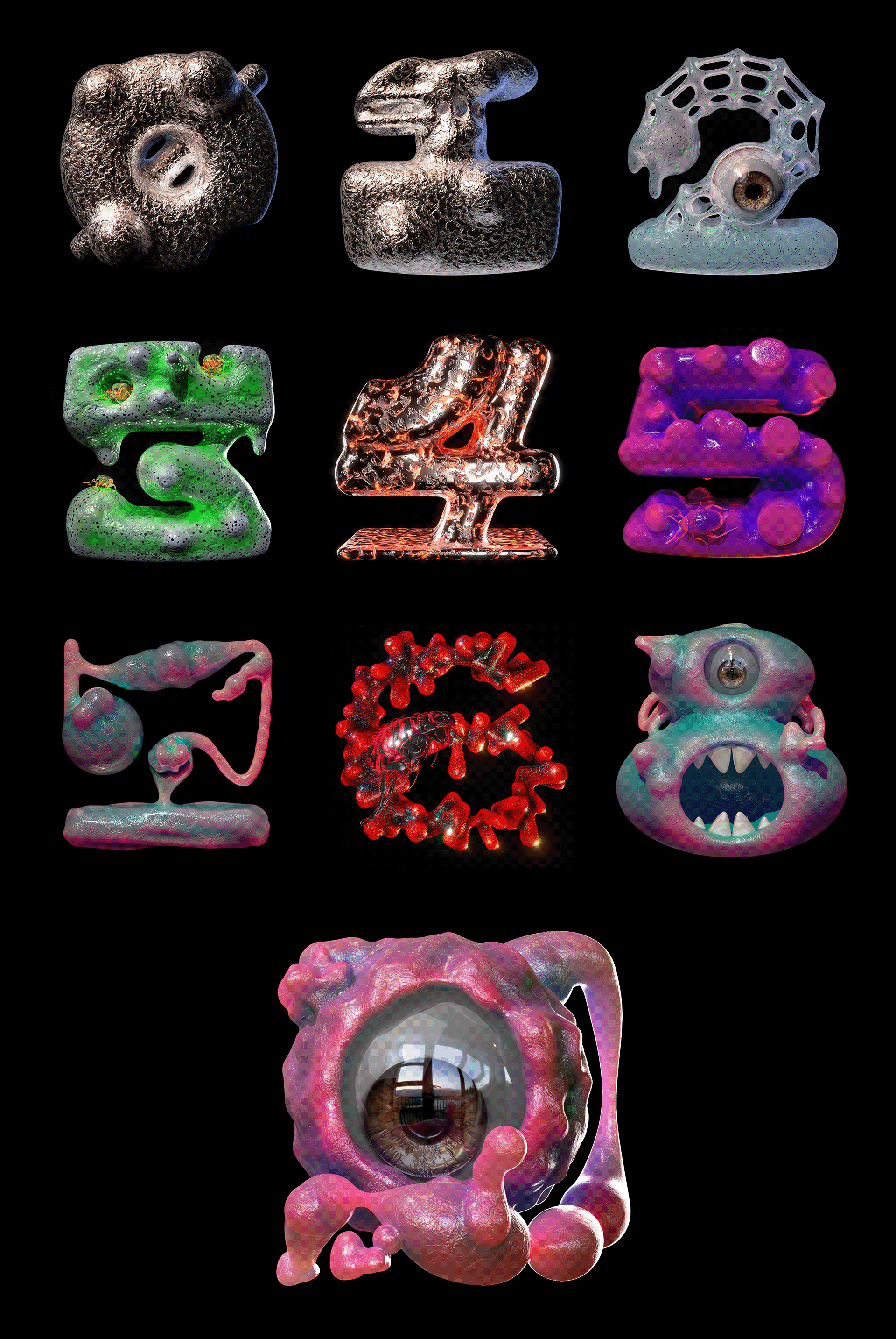 #36DAYSOFTYPE 2021 — Изображение №24 — Иллюстрация, 3D на Dprofile