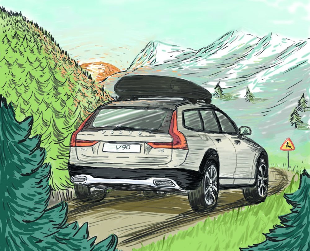 Мерч для автоклуба Volvo — Брендинг, Иллюстрация на Dprofile