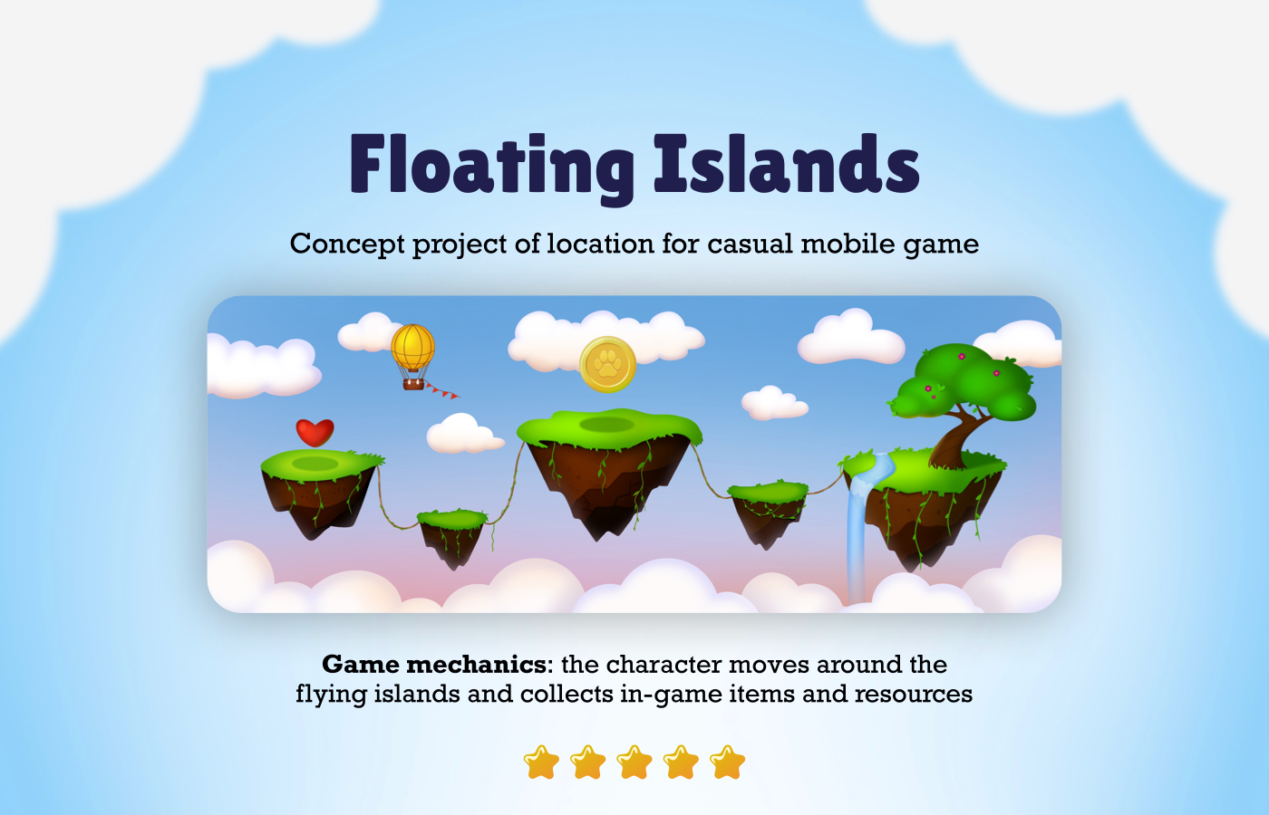 Floating Islands | Casual game art — Изображение №1 — Иллюстрация на Dprofile