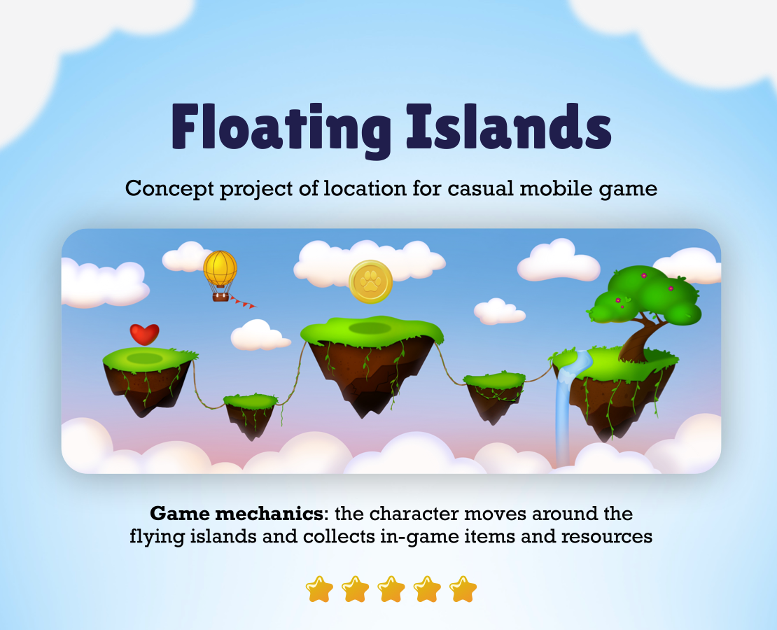 Floating Islands | Casual game art на Dprofile