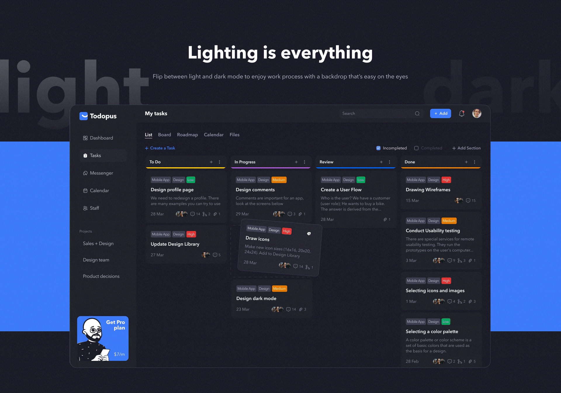 Todopus — Not Just a Project Management App — Изображение №9 — Интерфейсы, Брендинг на Dprofile