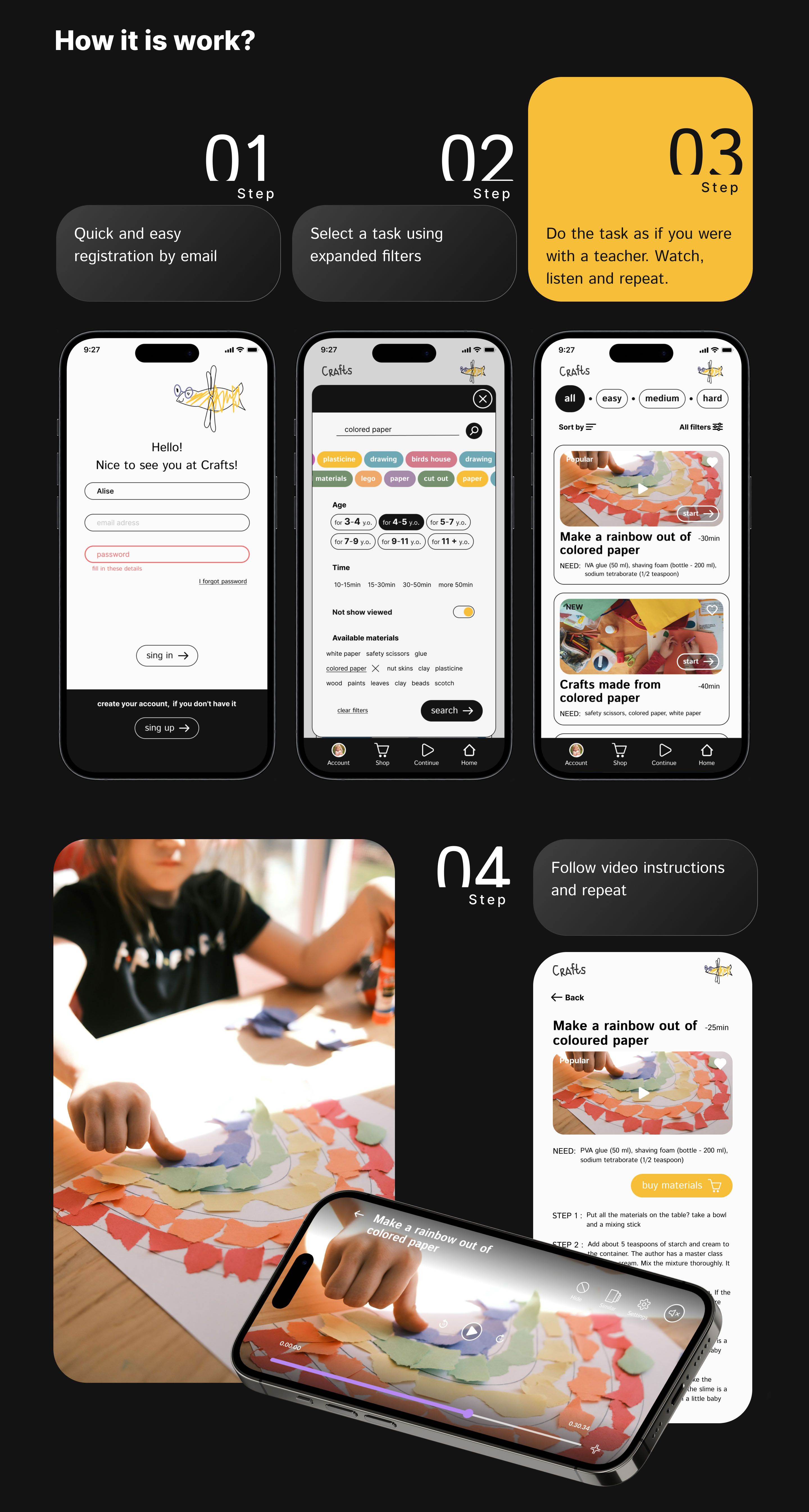 App for kids creativity UX/UI — Изображение №8 — Интерфейсы на Dprofile