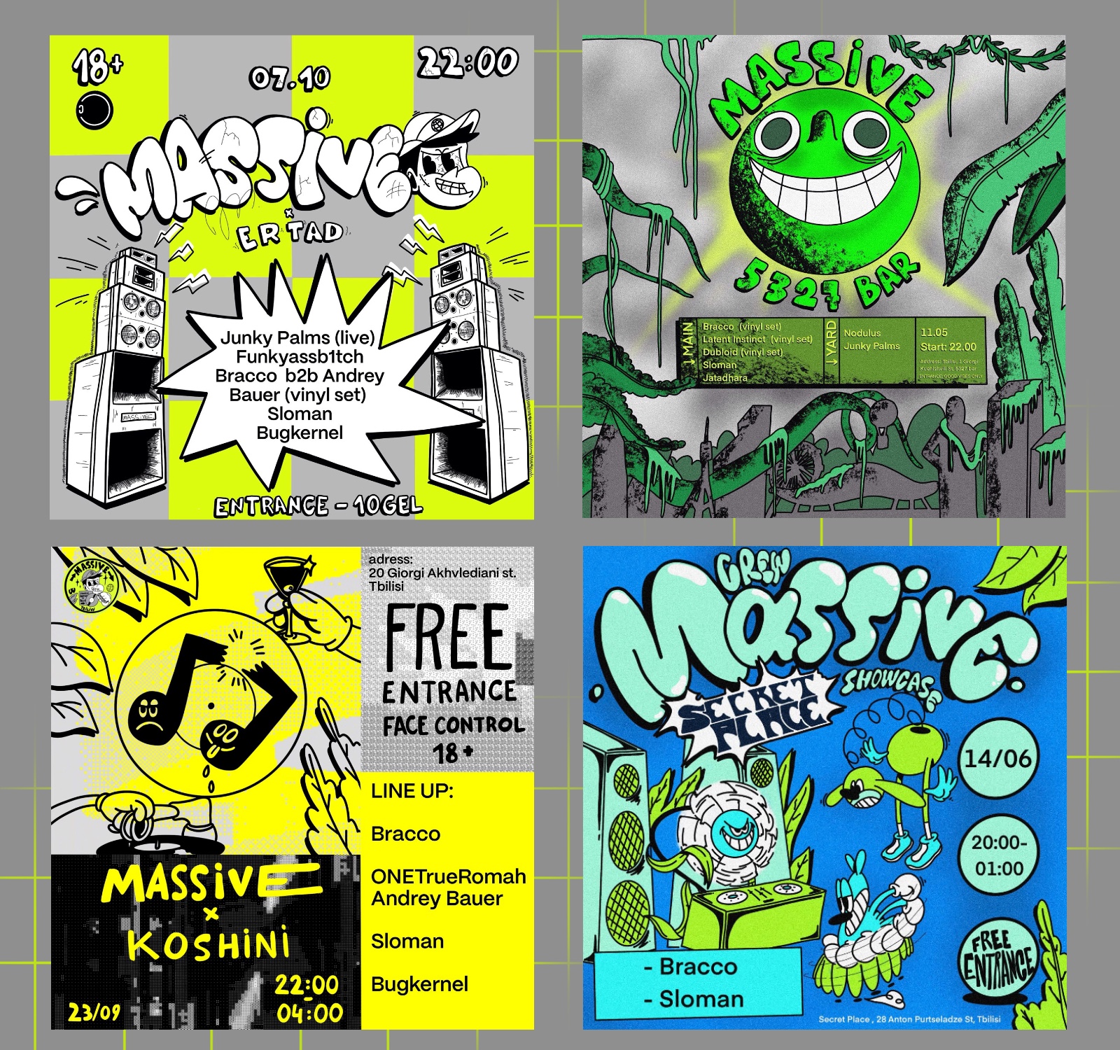 Серия афиш для Massive cru — Изображение №1 — Иллюстрация, Маркетинг на Dprofile