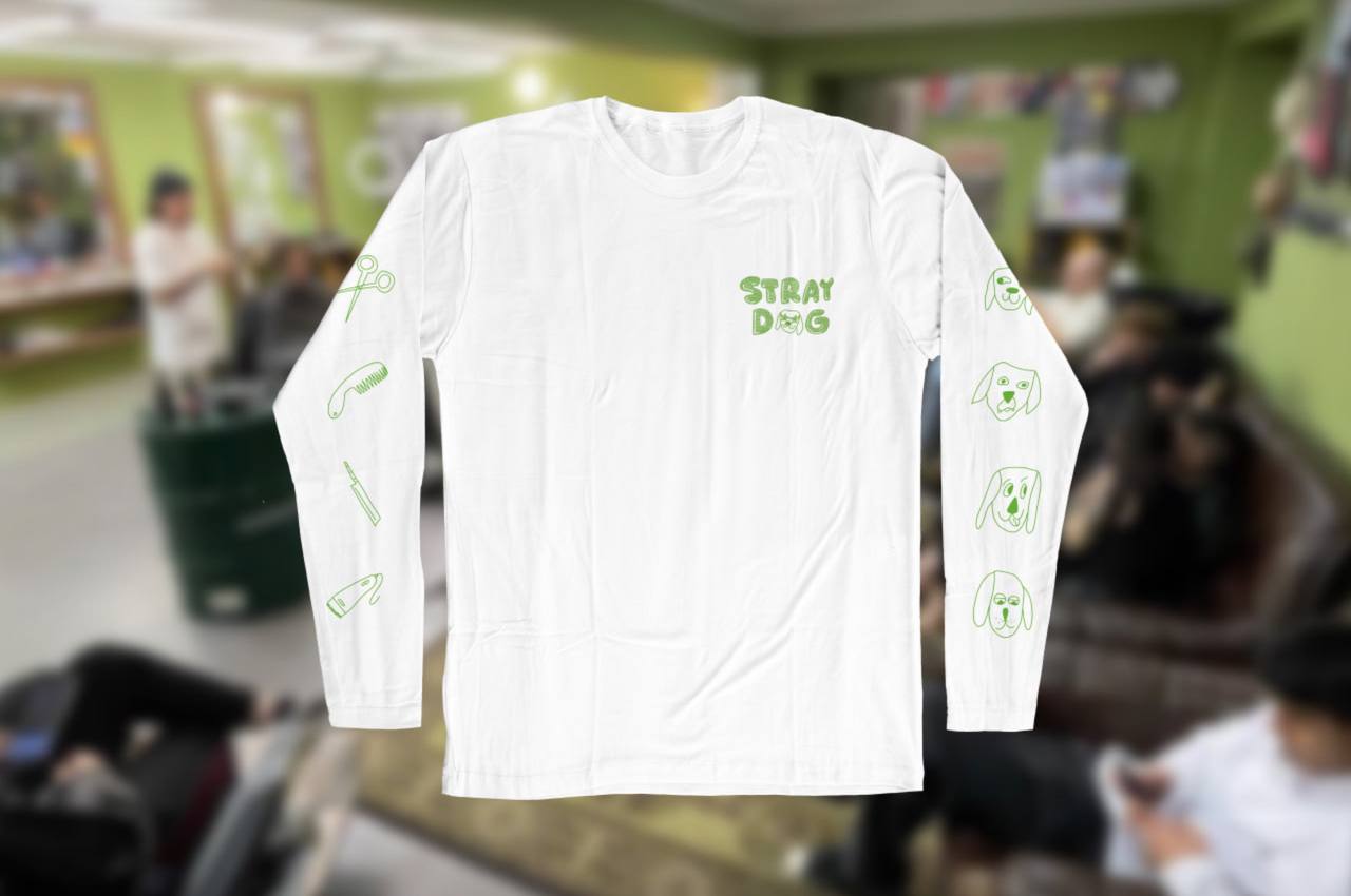 Long sleeve "Stray dog barbershop" — Изображение №4 — Брендинг, Иллюстрация на Dprofile