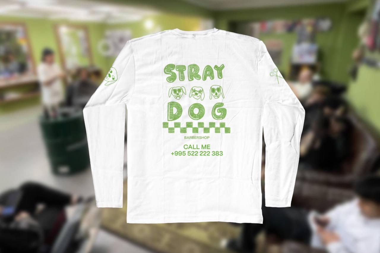 Long sleeve "Stray dog barbershop" — Изображение №5 — Брендинг, Иллюстрация на Dprofile