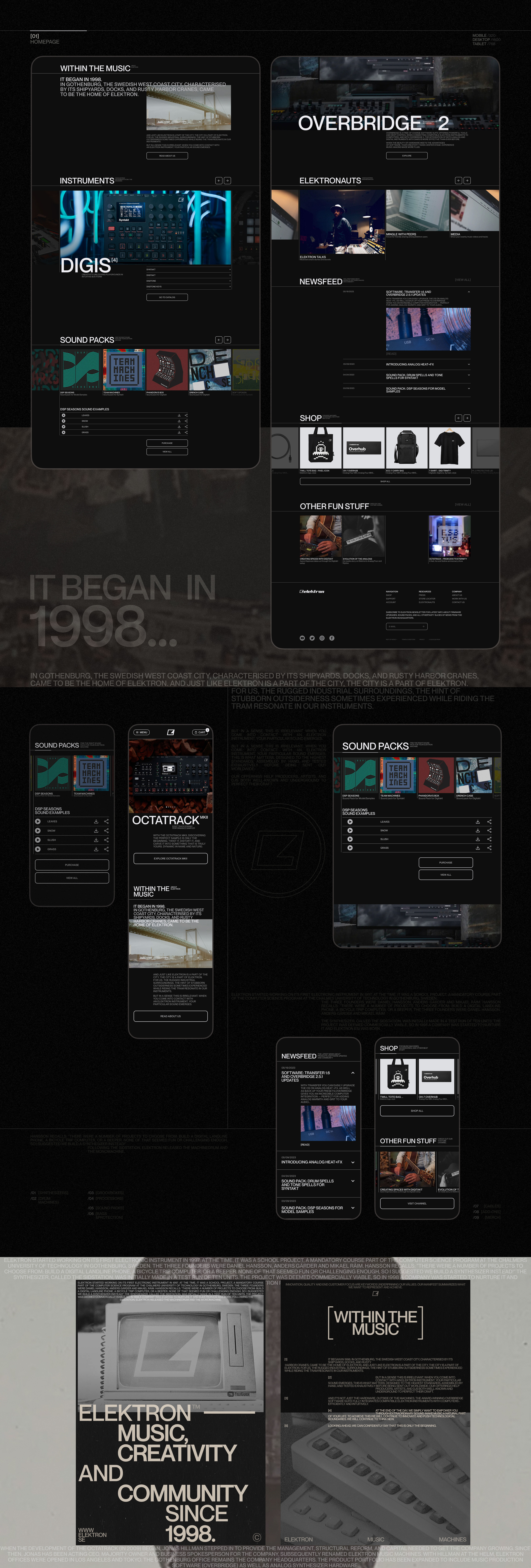 Elektron Music Machines | e-commerce redesign — Изображение №2 — Интерфейсы, Графика на Dprofile