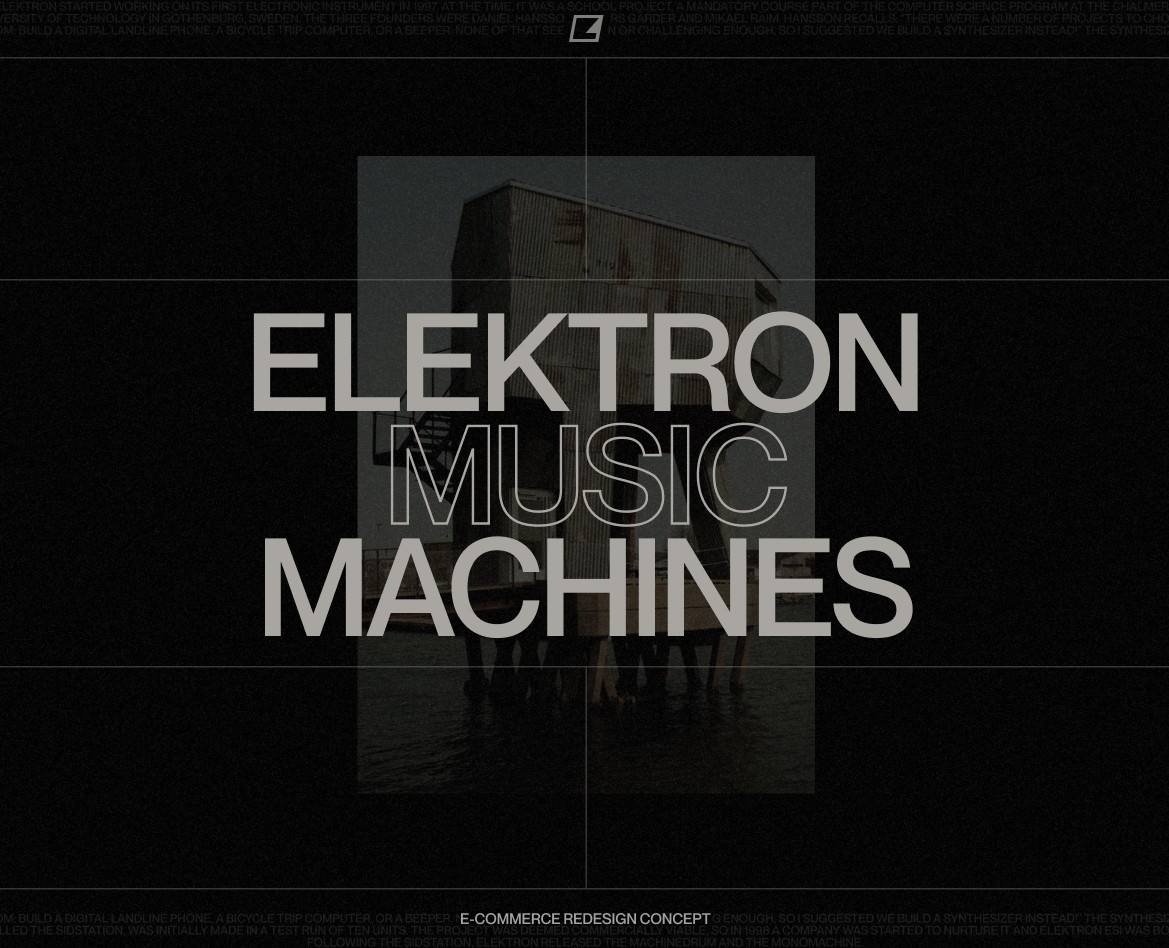 Elektron Music Machines | e-commerce redesign на Dprofile