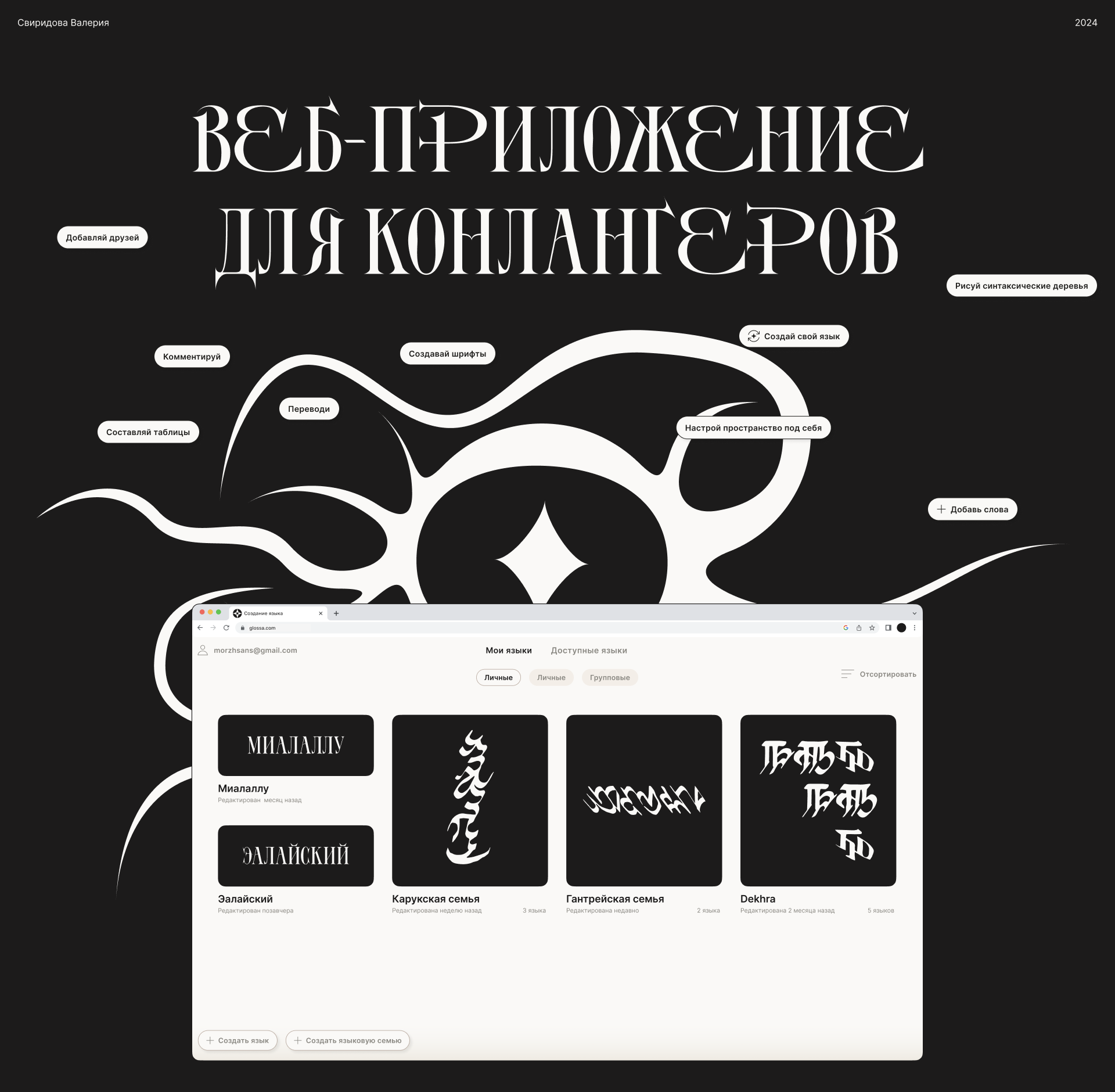 Веб-приложение Glossa — Изображение №1 — Интерфейсы, Брендинг на Dprofile