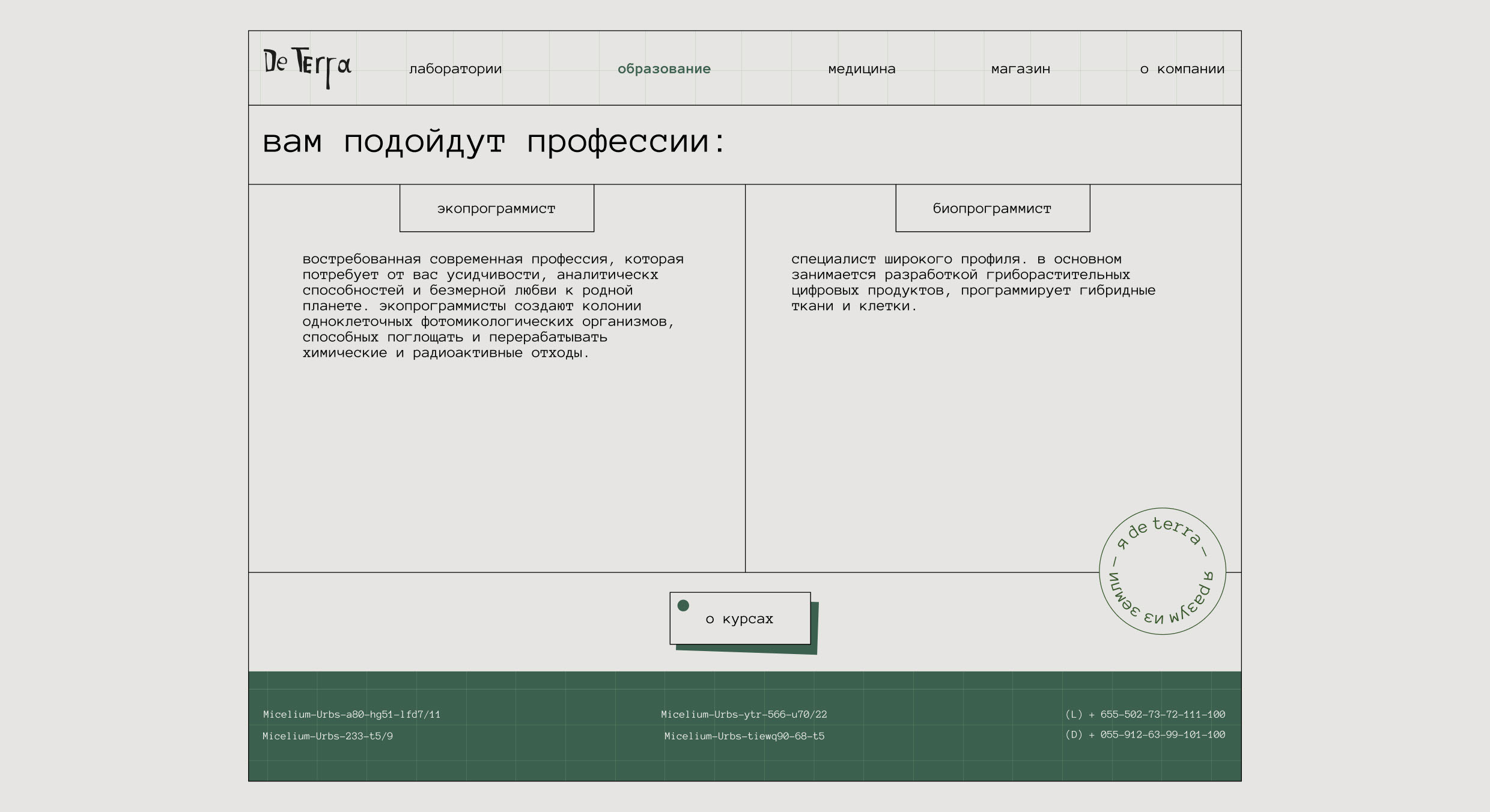 Промо-сайт De Terra — Изображение №14 — Интерфейсы на Dprofile