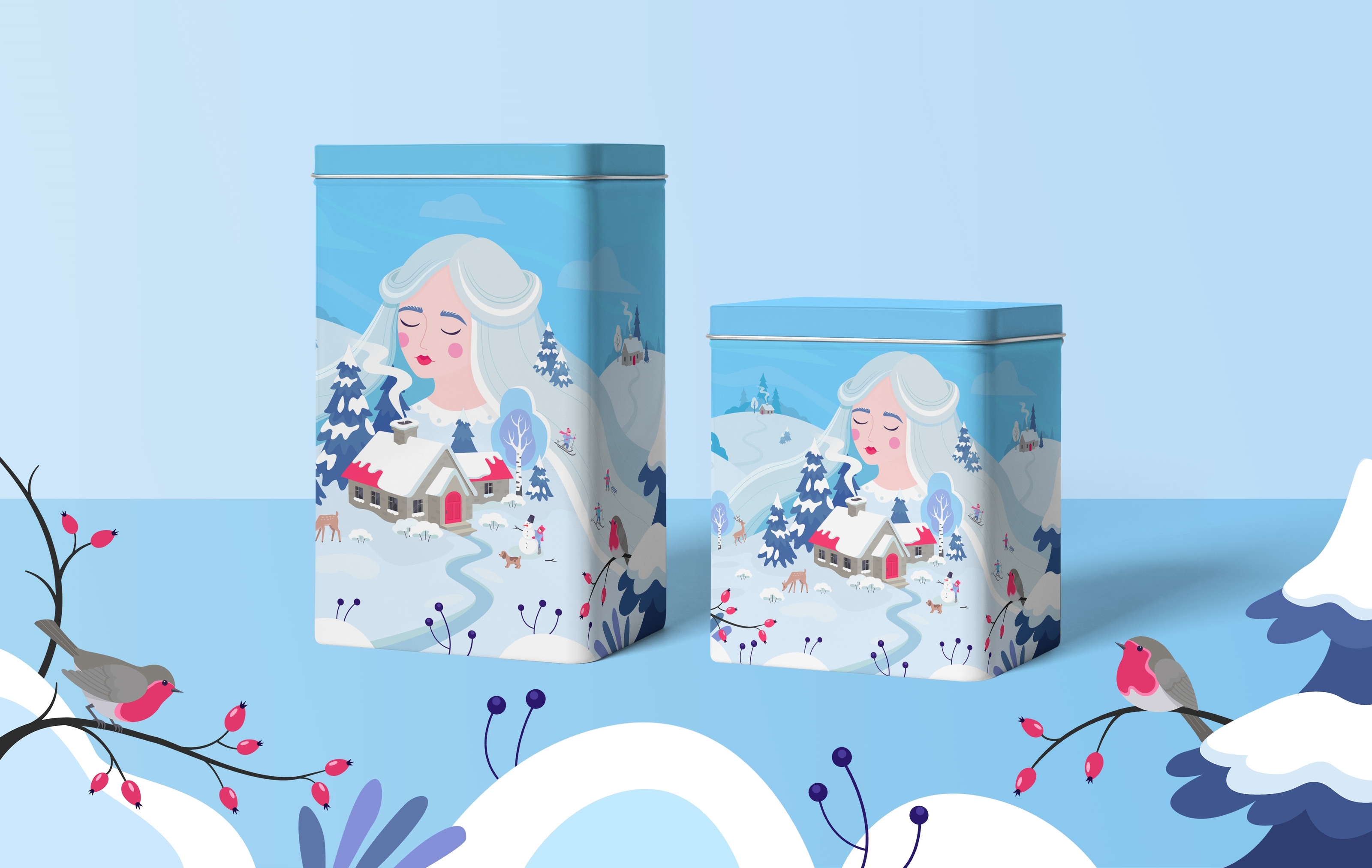 Иллюстрация для подарочной новогодней коробки — Изображение №3 — Брендинг, Иллюстрация на Dprofile