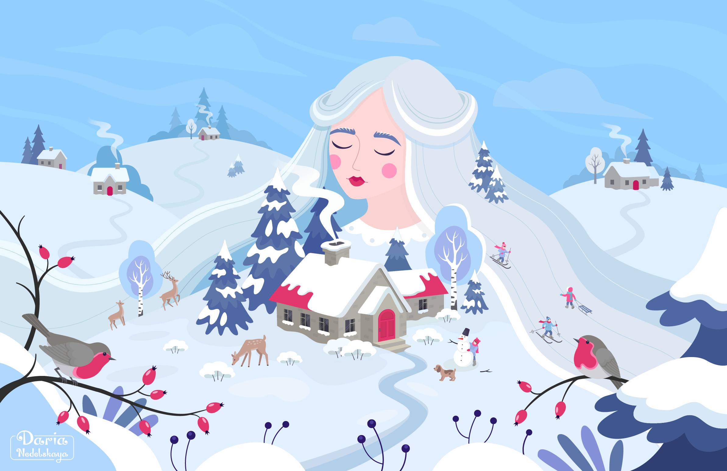 Иллюстрация для подарочной новогодней коробки — Изображение №1 — Брендинг, Иллюстрация на Dprofile