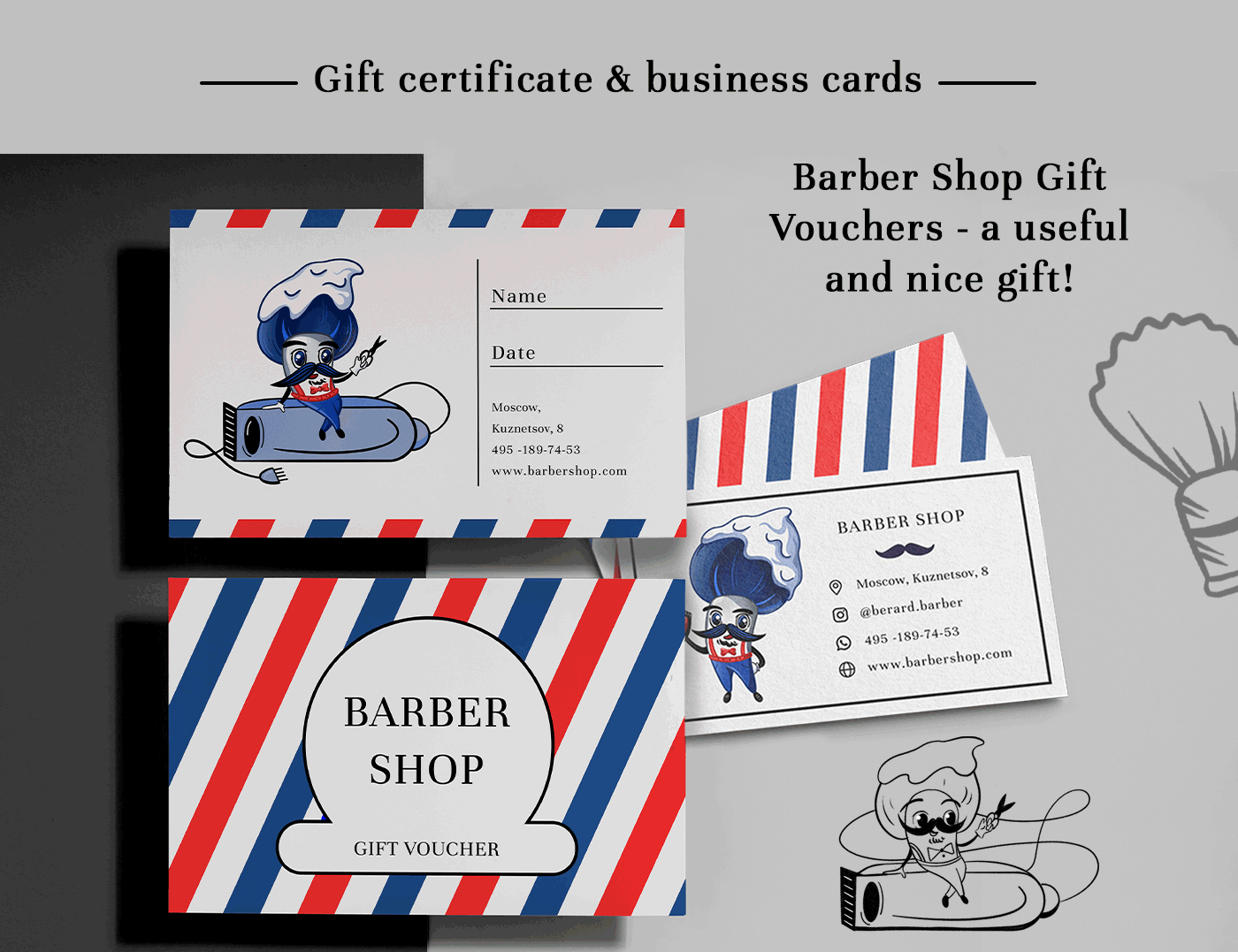 Brand character for a barbershop — Изображение №13 — Брендинг, Иллюстрация на Dprofile