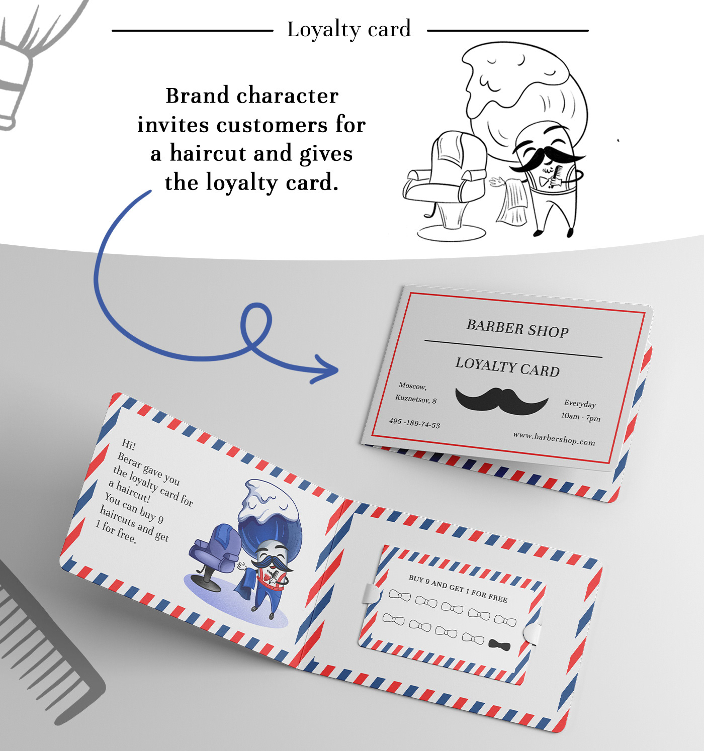 Brand character for a barbershop — Изображение №12 — Брендинг, Иллюстрация на Dprofile