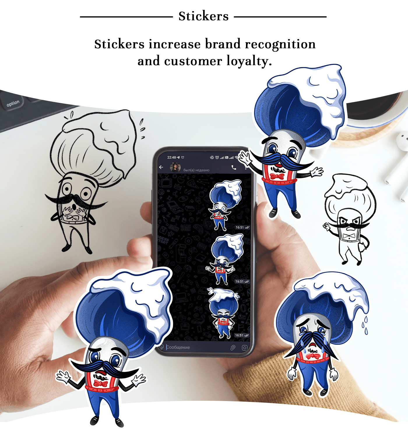 Brand character for a barbershop — Изображение №7 — Брендинг, Иллюстрация на Dprofile