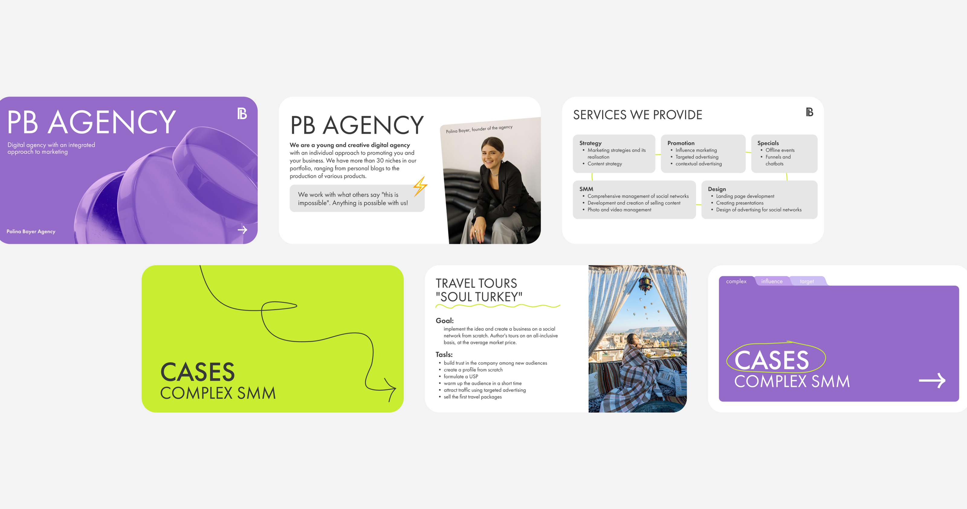Айдентика для Polina Bayer Agency — Изображение №9 — Брендинг на Dprofile