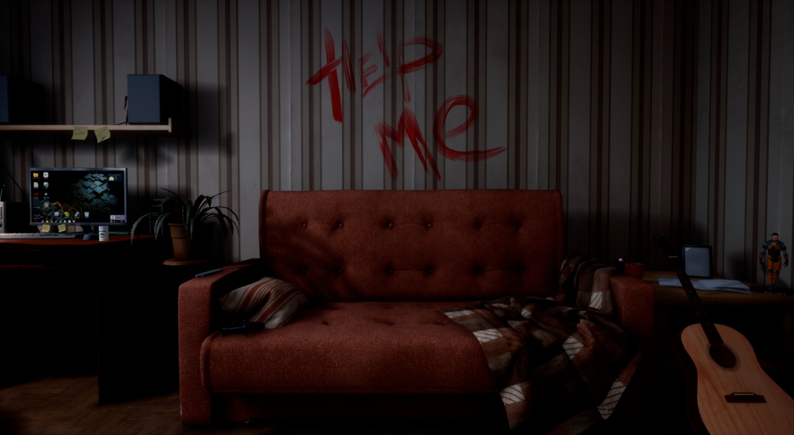 Logo and UX/UI for horror gameplay — Изображение №4 — Интерфейсы, Брендинг на Dprofile