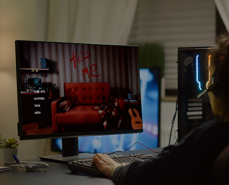 Logo and UX/UI for horror gameplay — Интерфейсы, Брендинг на Dprofile
