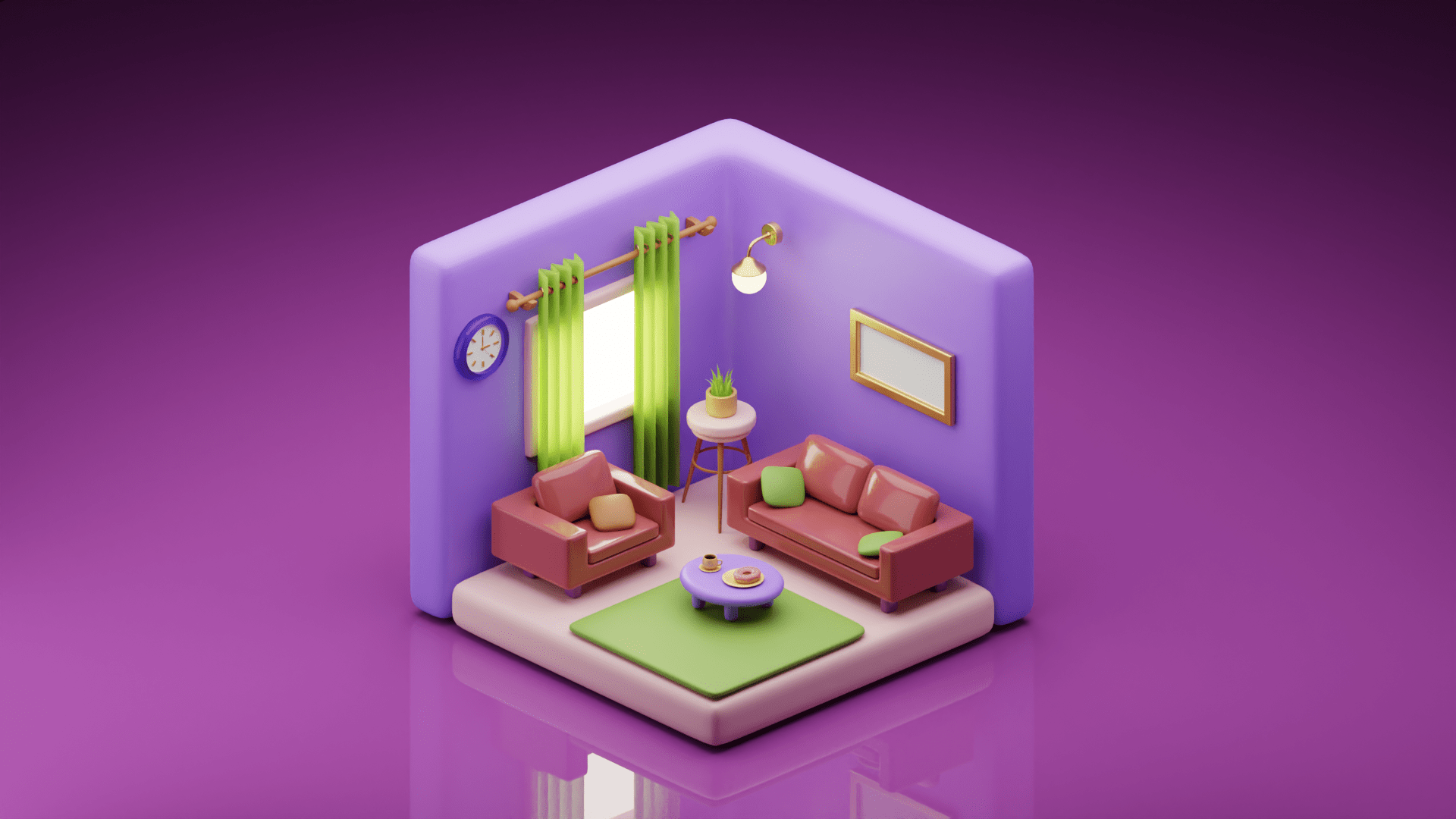 Blender 3D Isometric Room — Изображение №1 — 3D на Dprofile
