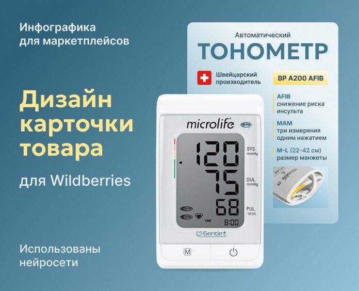 Инфографика, карточка товара | Тонометр | Медицинский прибор — Графика, Маркетинг на Dprofile