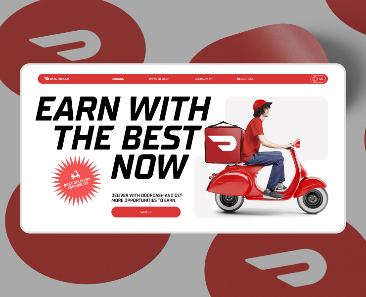 Doordash | Landing page redesign на Dprofile