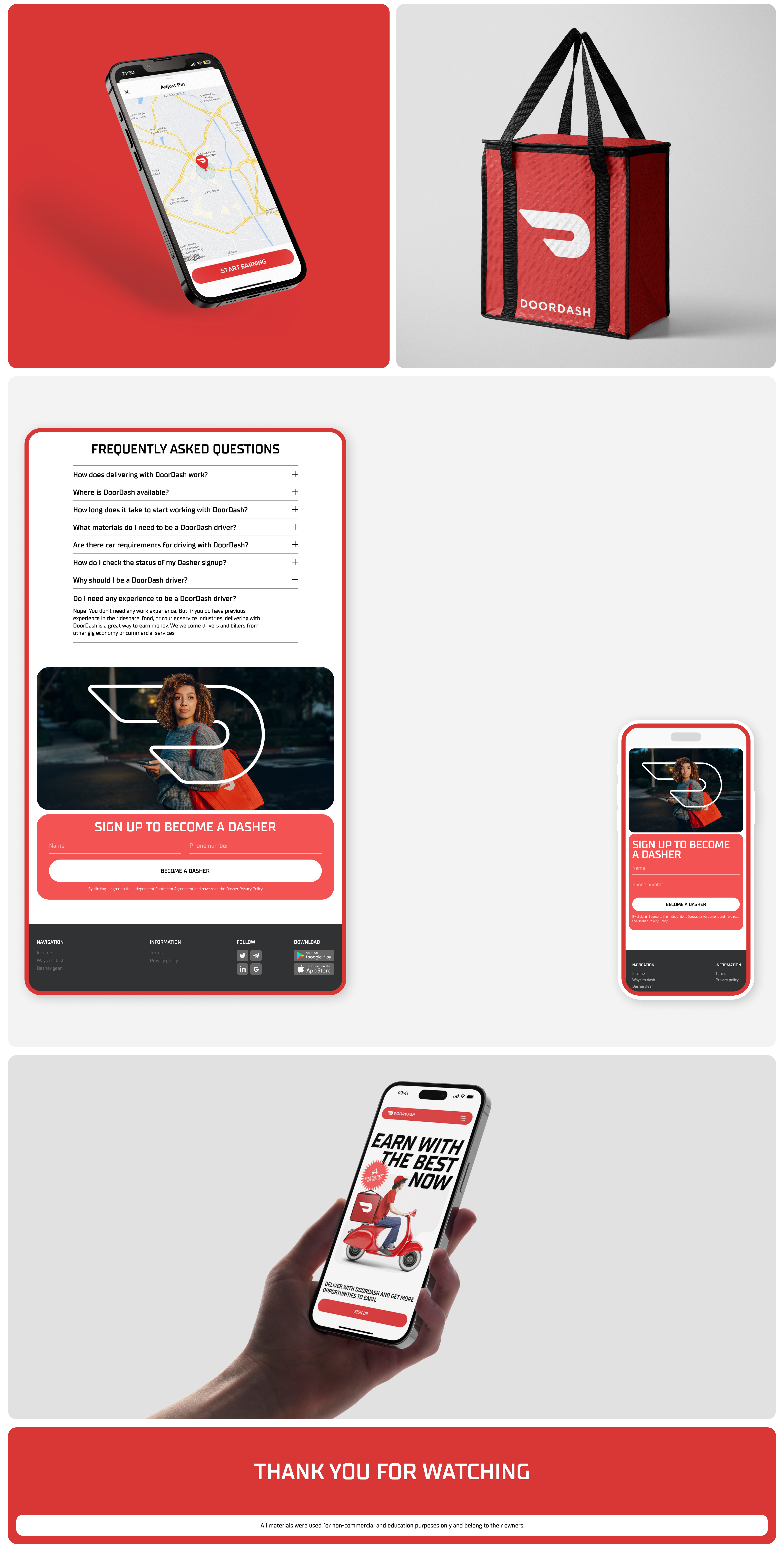 Doordash | Landing page redesign — Изображение №4 — Интерфейсы на Dprofile