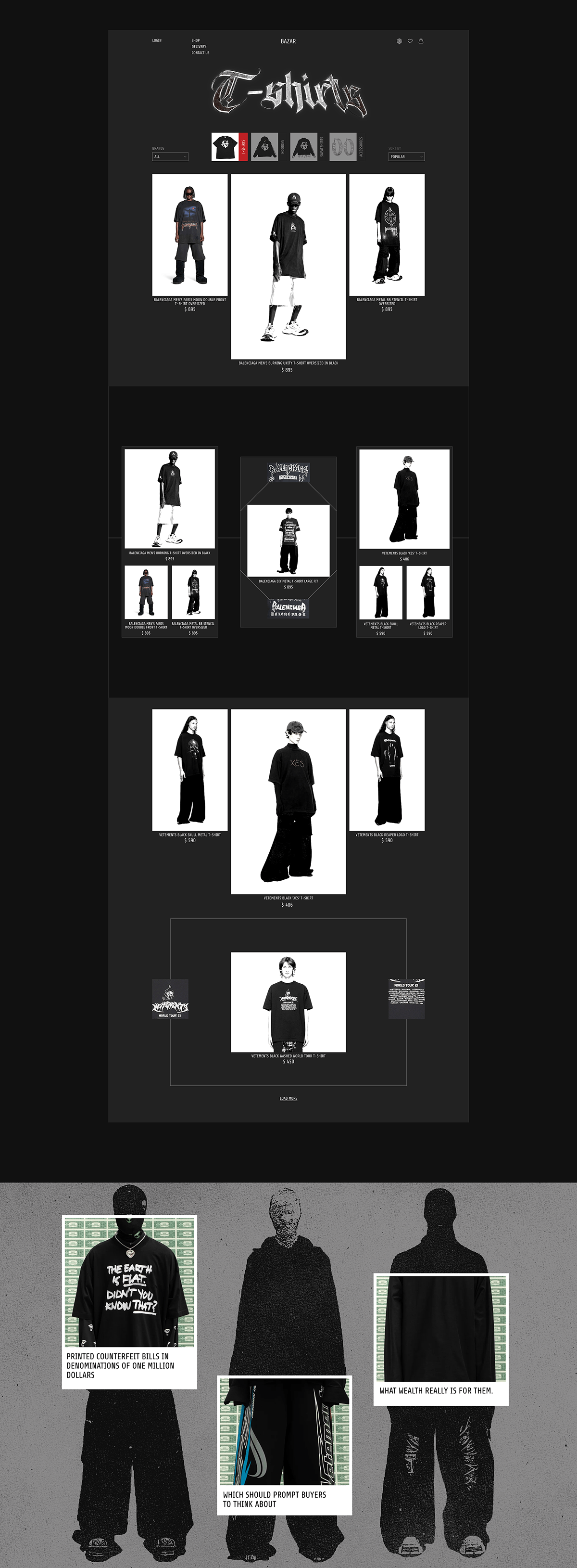 BAZAR | multibrand store — Изображение №4 — Интерфейсы на Dprofile