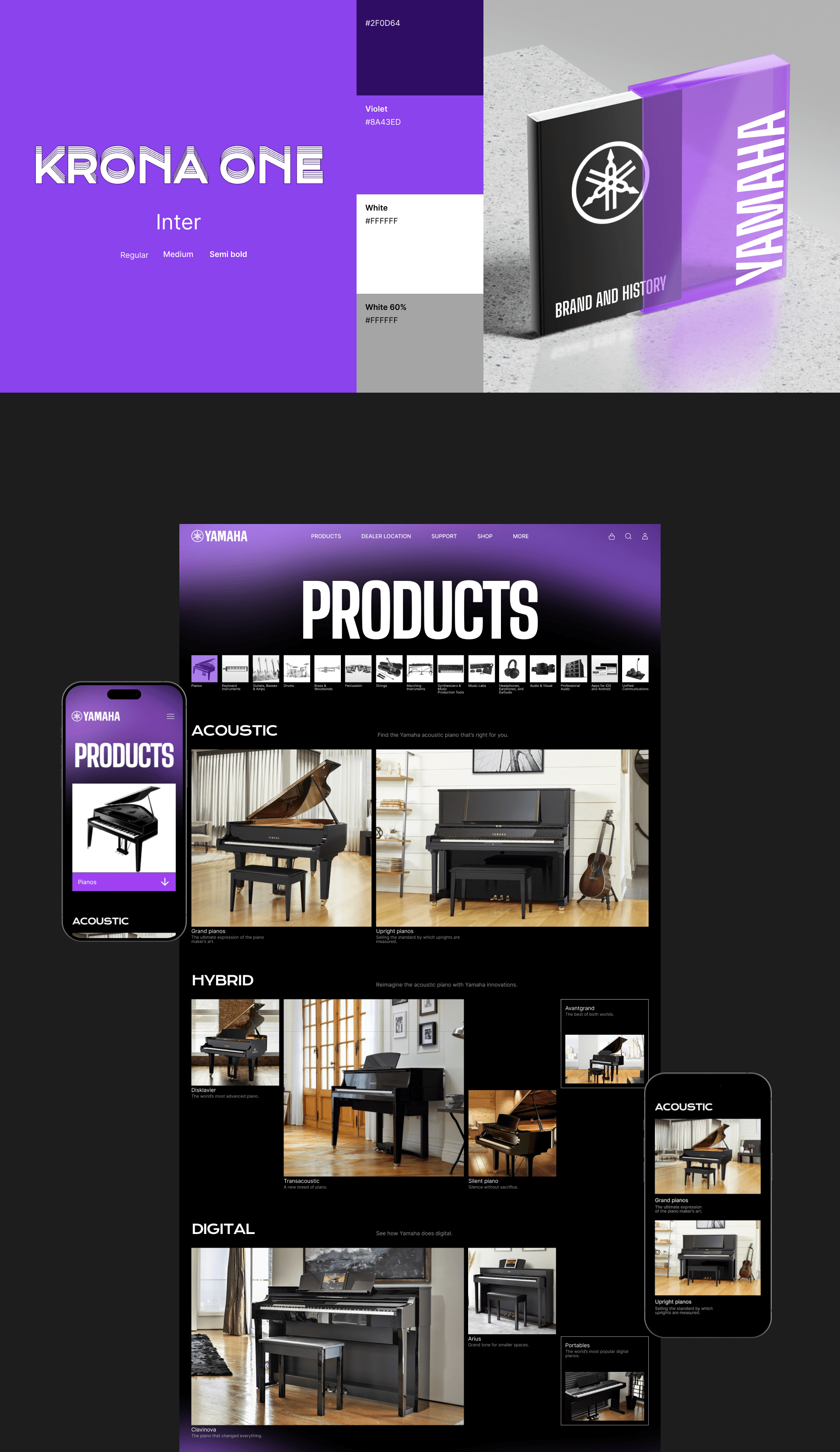 Yamaha Corporation | Website redesign — Изображение №3 — Интерфейсы, Брендинг на Dprofile