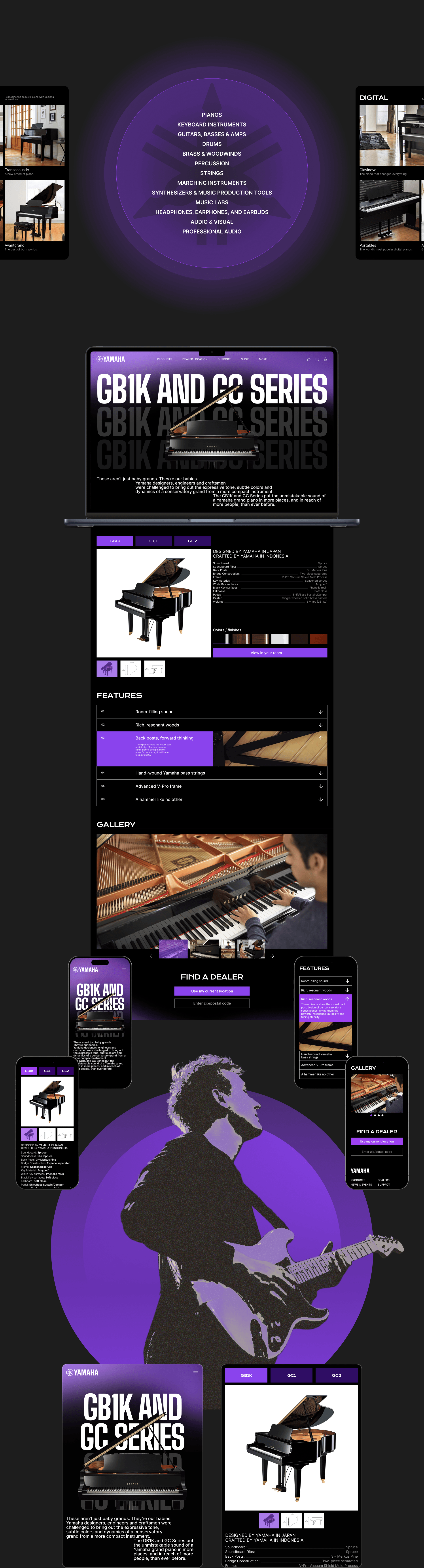 Yamaha Corporation | Website redesign — Изображение №4 — Интерфейсы, Брендинг на Dprofile