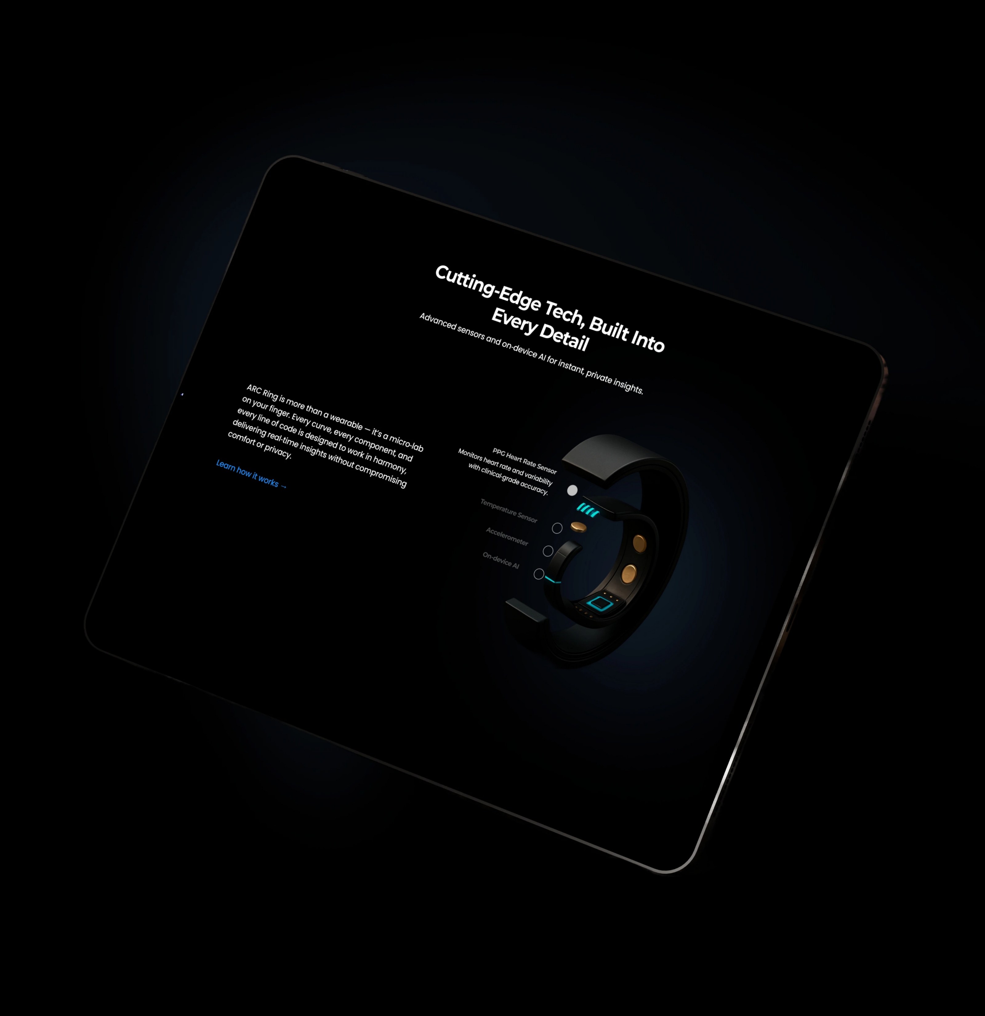 ARC Ring — Premium Smart Ring Experience — Изображение №4 — Интерфейсы на Dprofile