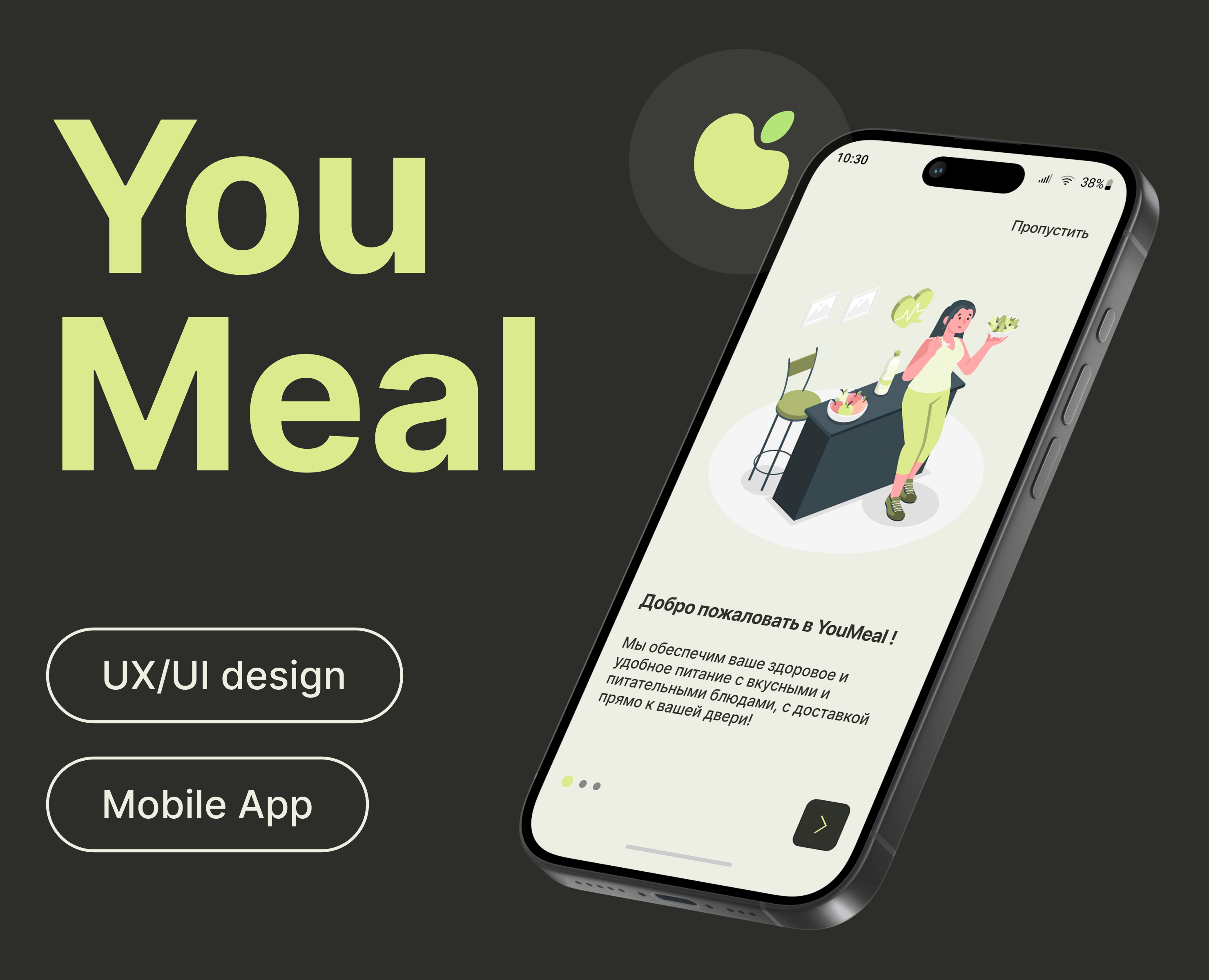Mobile App | YouMeal - UX/UI design — Интерфейсы на Dprofile