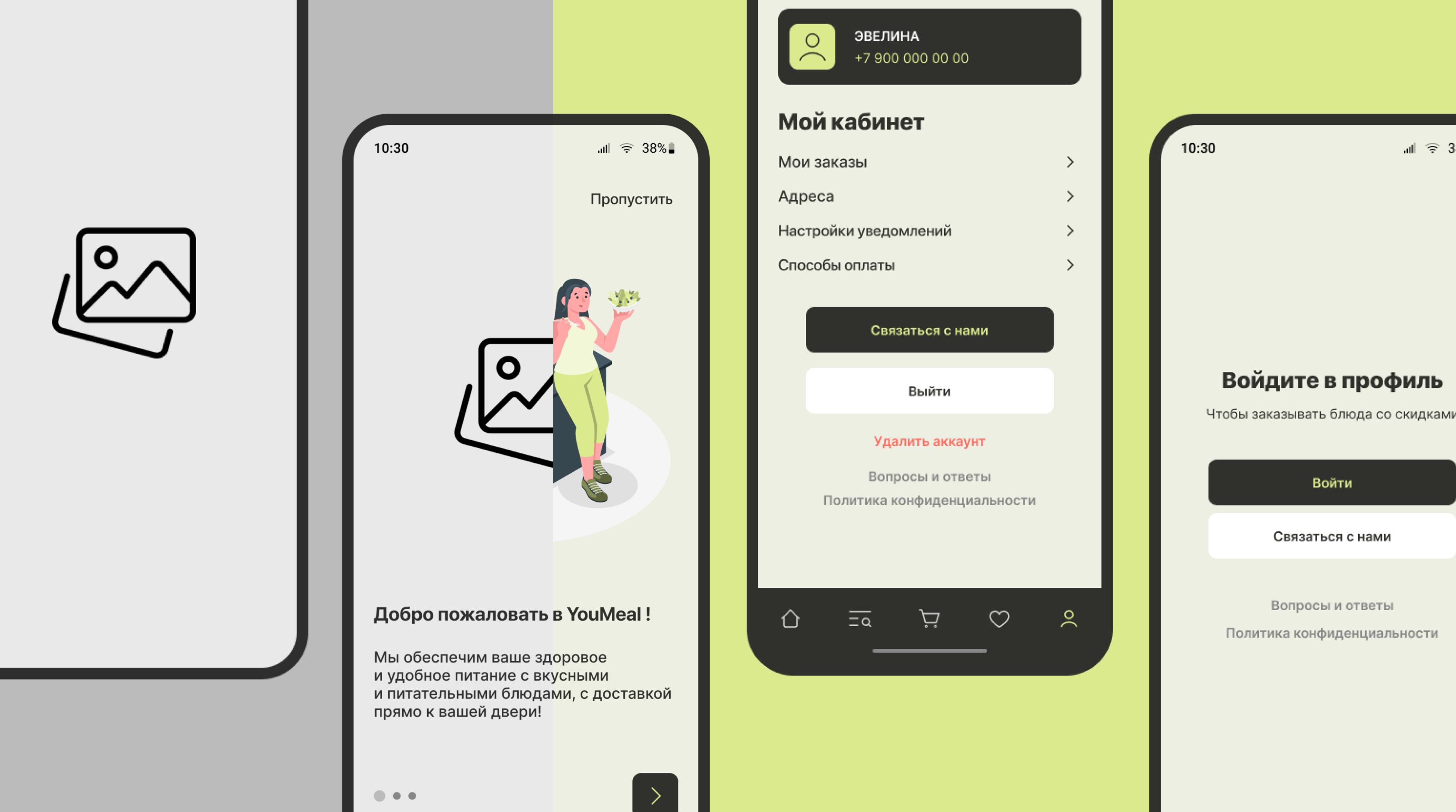 Mobile App | YouMeal - UX/UI design — Изображение №8 — Интерфейсы на Dprofile