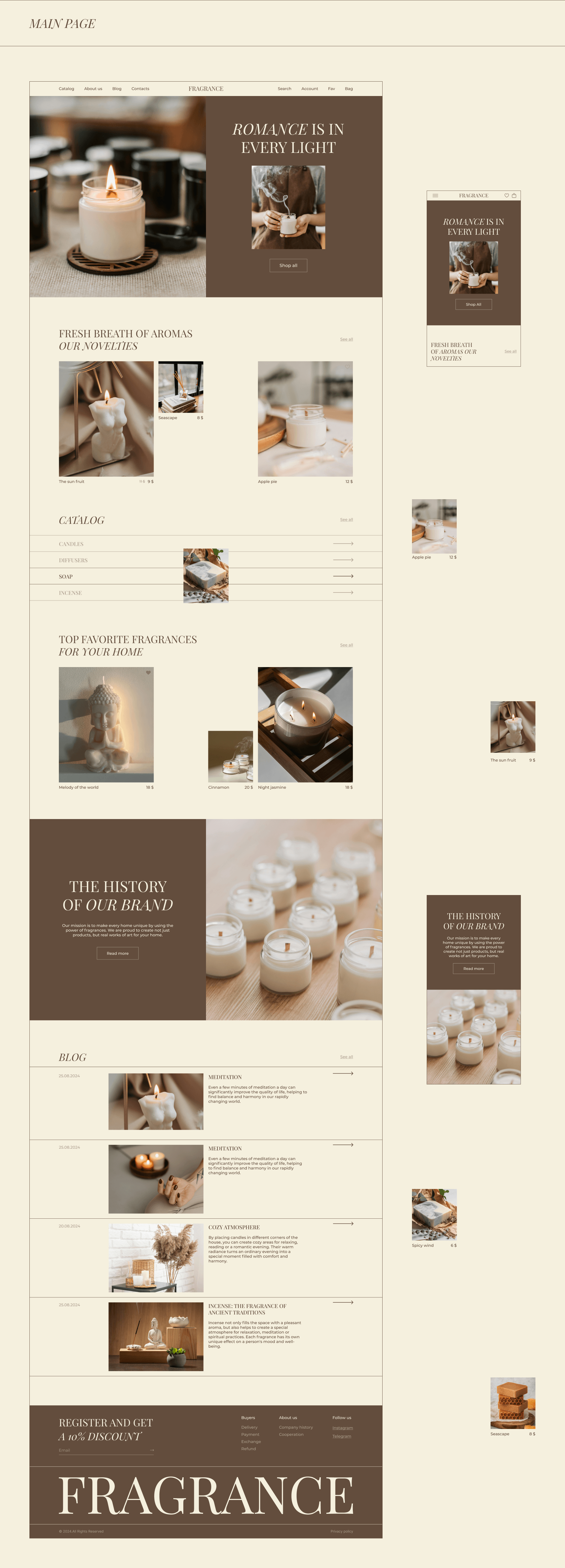 Online store of fragrances for home — Изображение №7 — Интерфейсы на Dprofile
