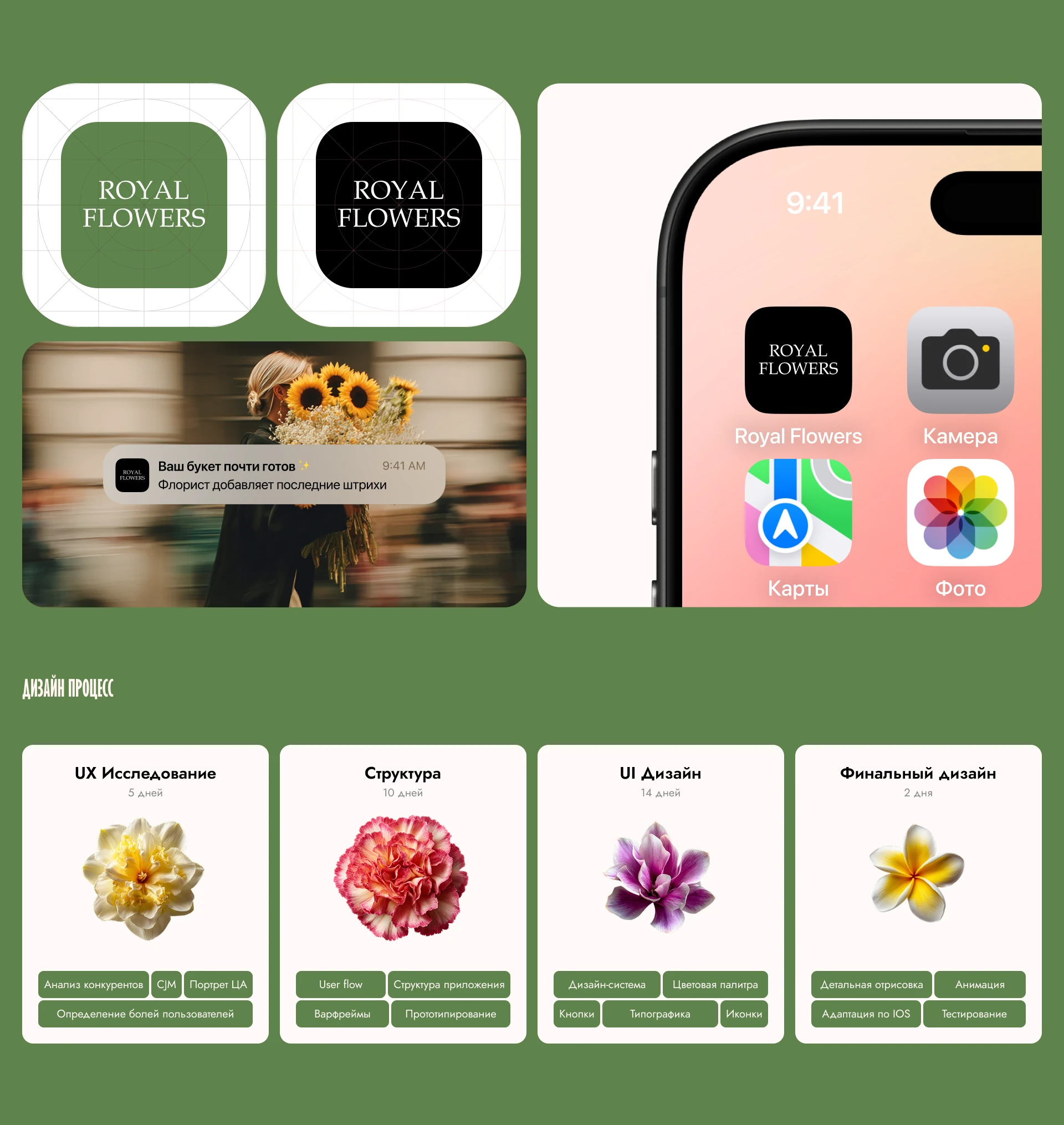 ROYAL FLOWERS Ӏ Mobile app — Изображение №3 — Интерфейсы на Dprofile