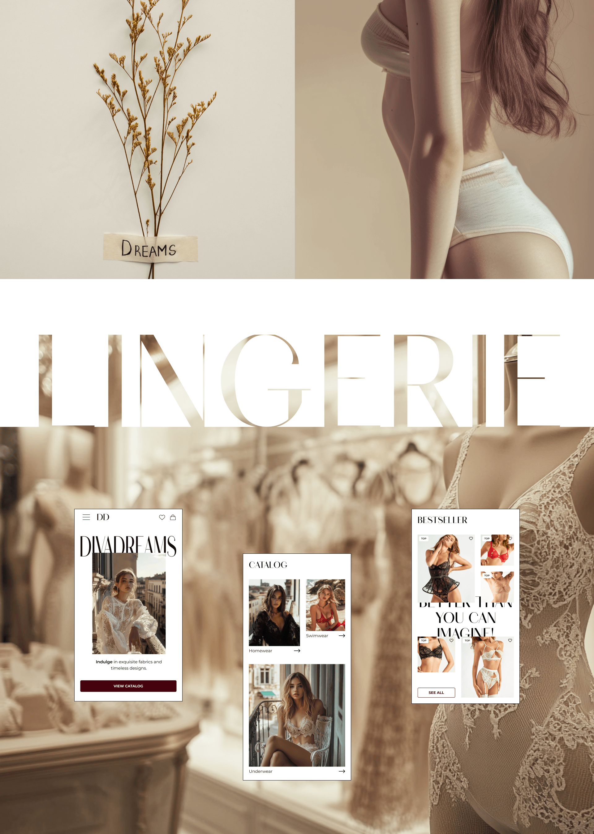 DIVADREAMS | E-commerce website | UX/UI — Изображение №3 — Интерфейсы на Dprofile