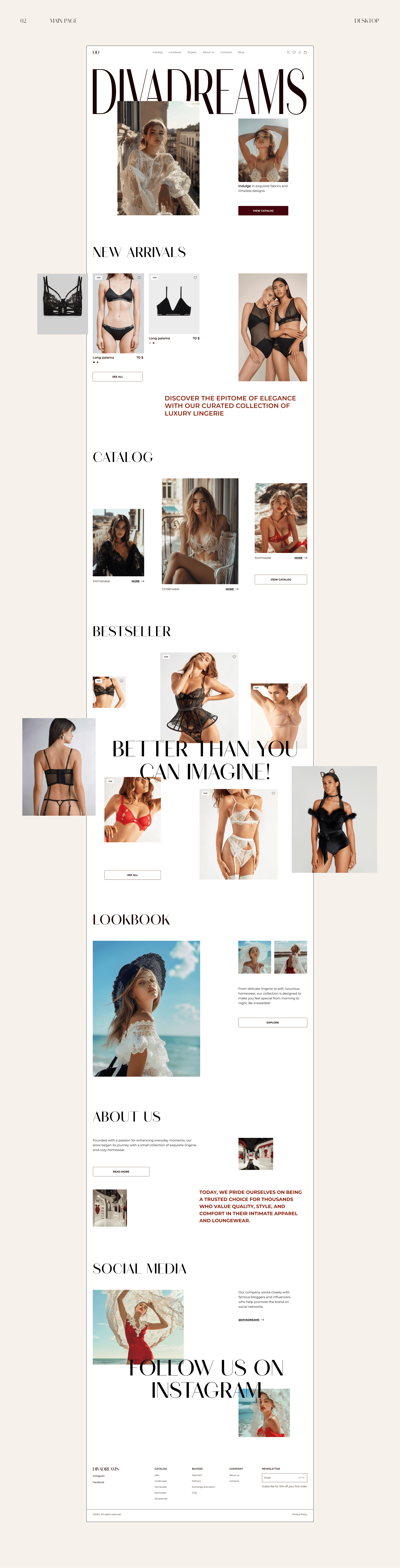 DIVADREAMS | E-commerce website | UX/UI — Изображение №4 — Интерфейсы на Dprofile
