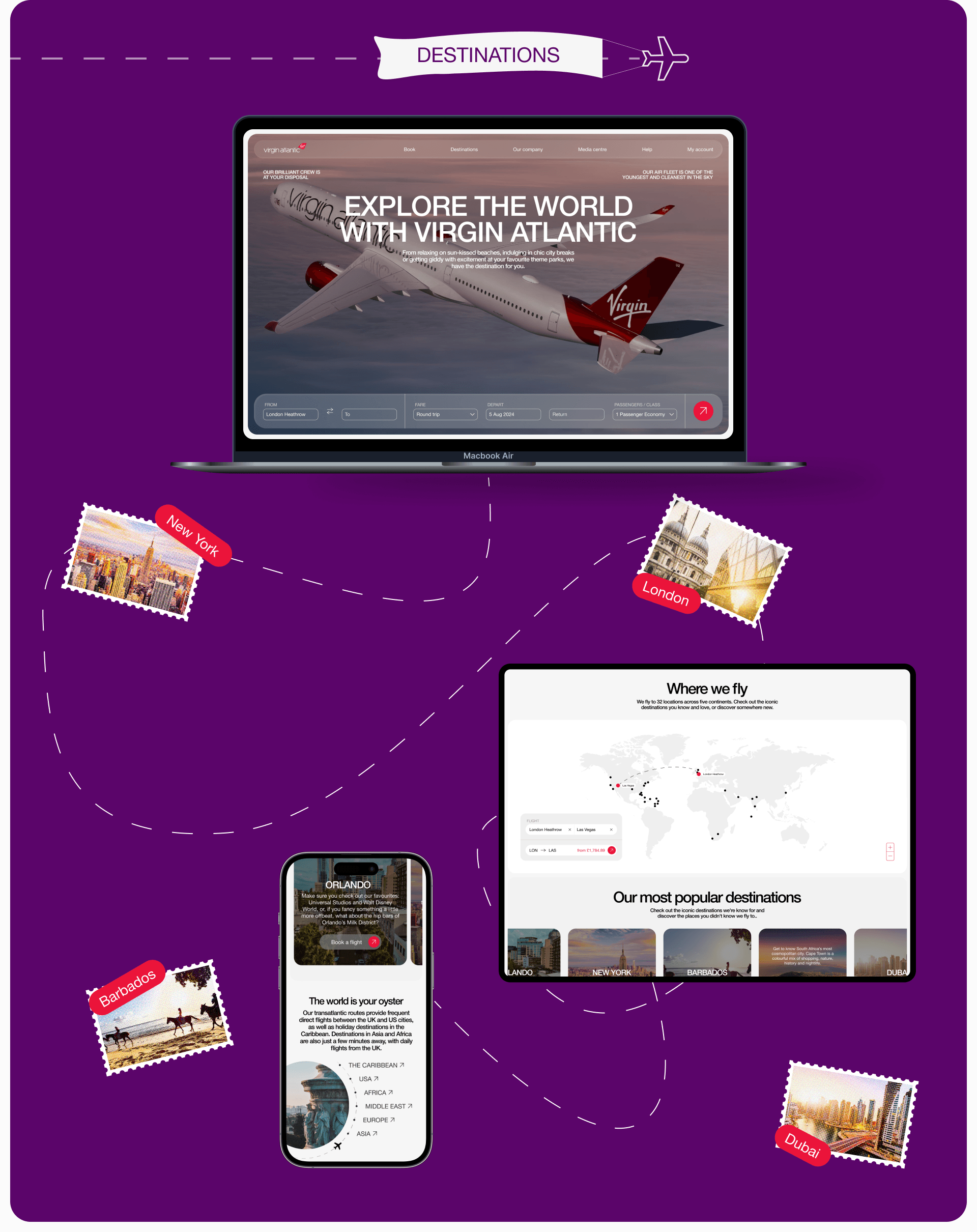 Virgin Atlantic | Редизайн корпоративного сайта — Изображение №6 — Интерфейсы на Dprofile