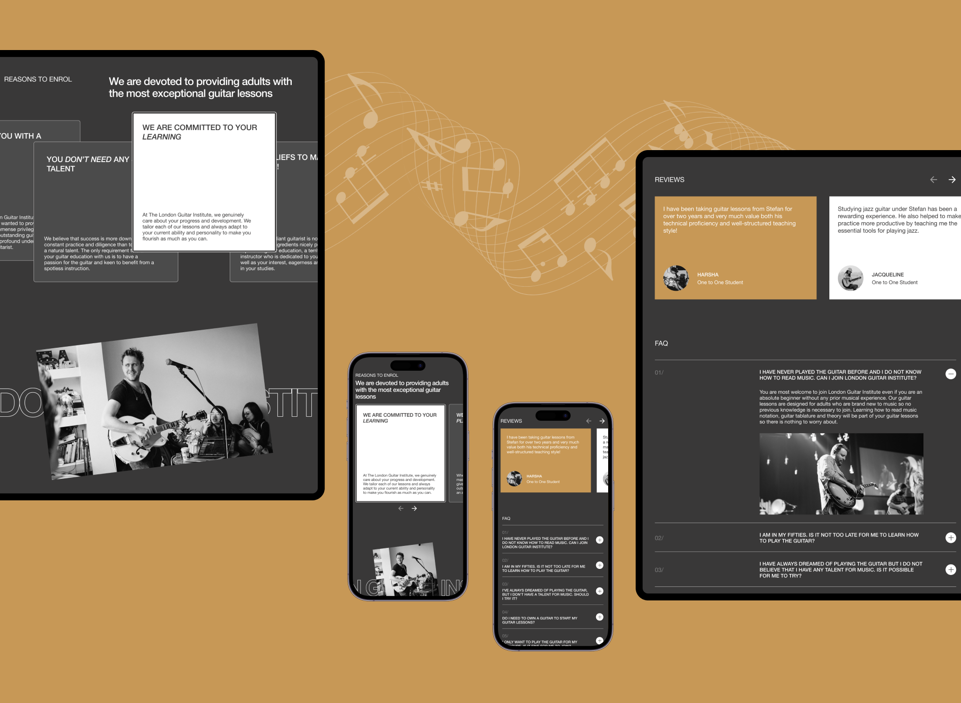 London Guitar Institute | Лендинг — Изображение №7 — Интерфейсы на Dprofile