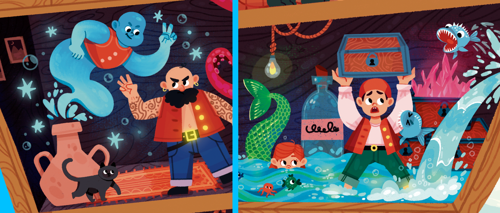 иллюстрация для пазла "Пиратский корабль" — Изображение №8 — Иллюстрация, Графика на Dprofile