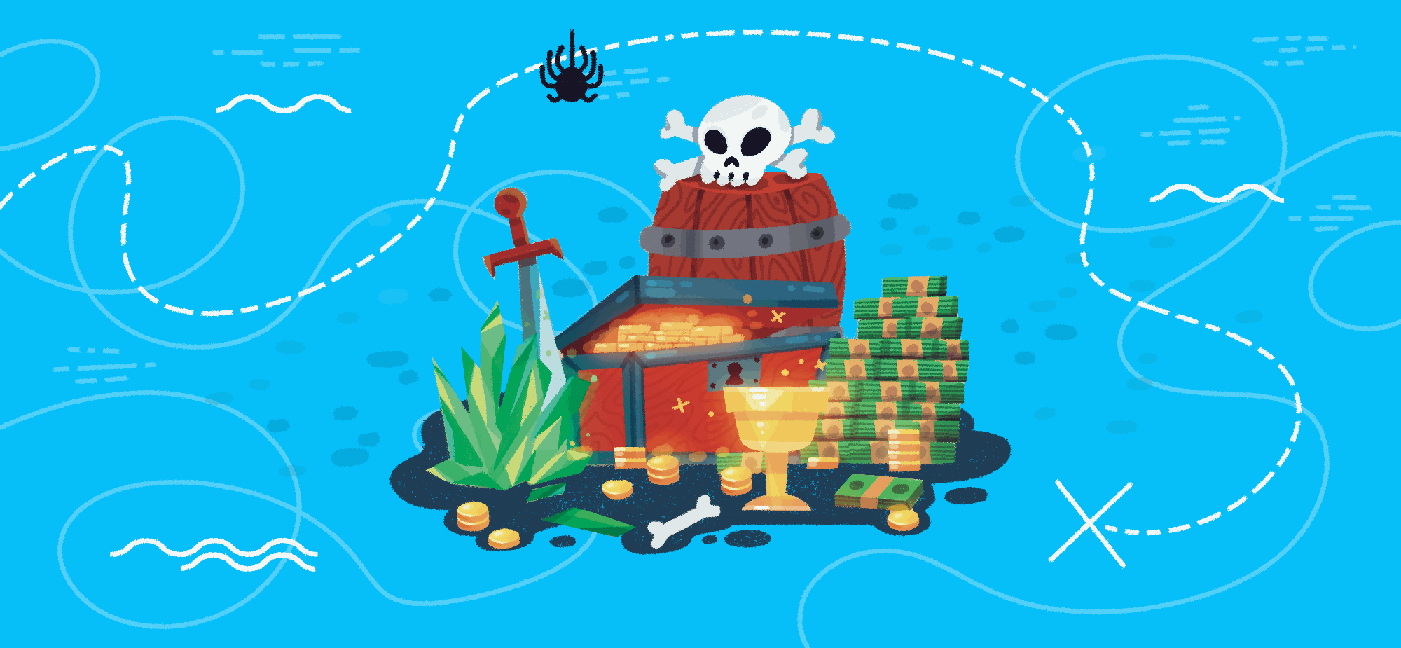 иллюстрация для пазла "Пиратский корабль" — Изображение №17 — Иллюстрация, Графика на Dprofile