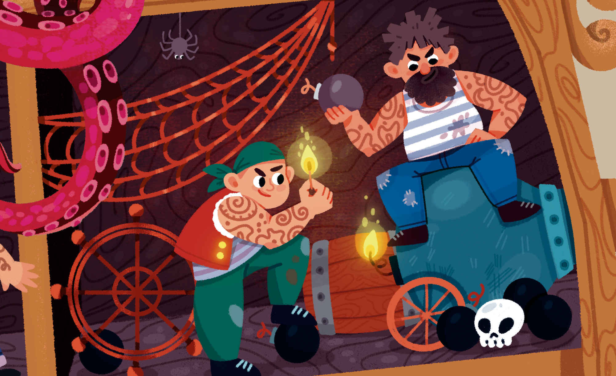 иллюстрация для пазла "Пиратский корабль" — Изображение №9 — Иллюстрация, Графика на Dprofile