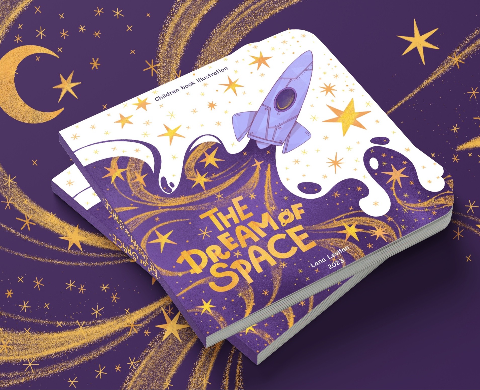 The dream of space Children's Book Illustration на Dprofile